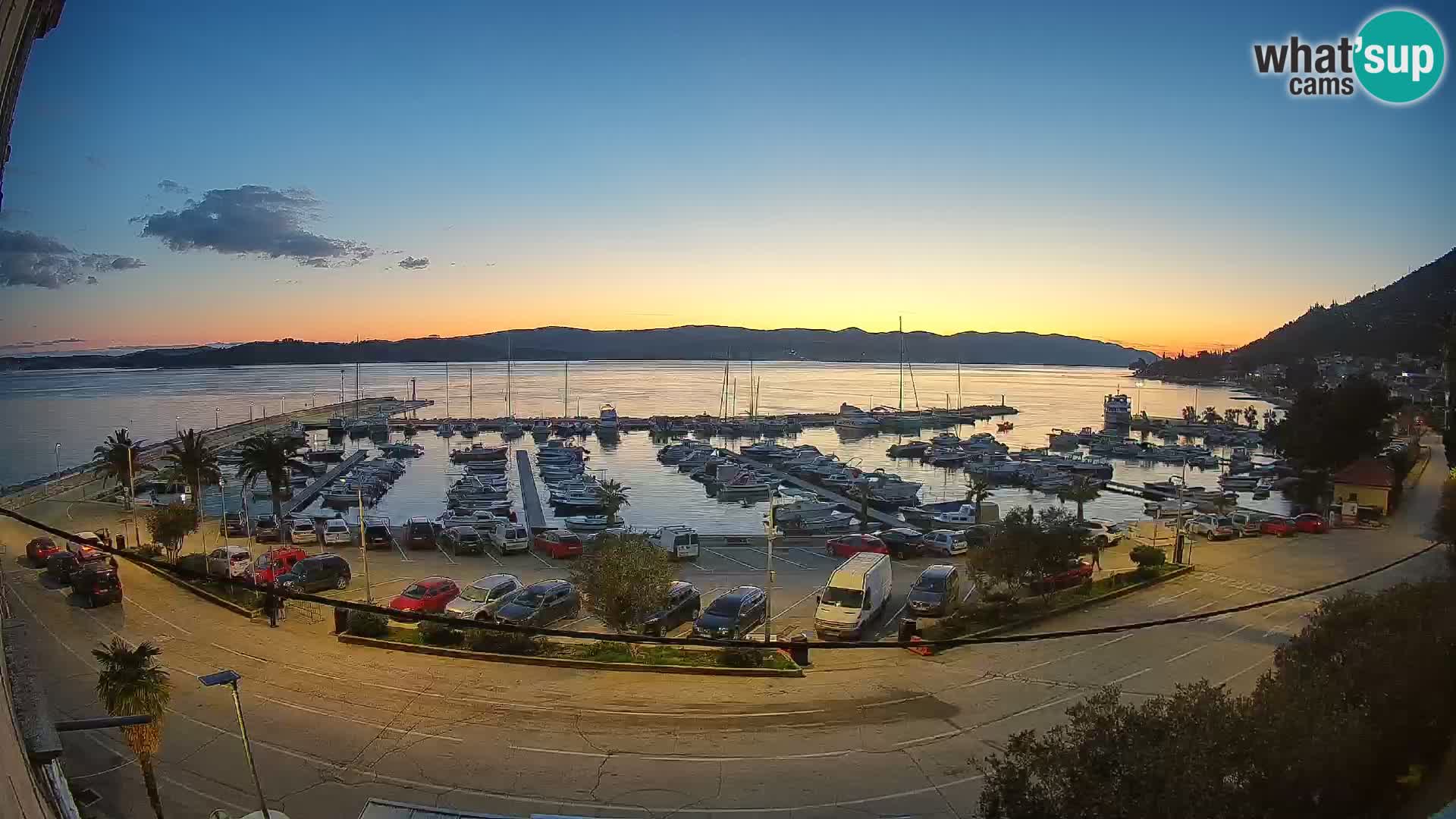 Webcam Orebić Uferpromenade – Fähre nach Korčula Live