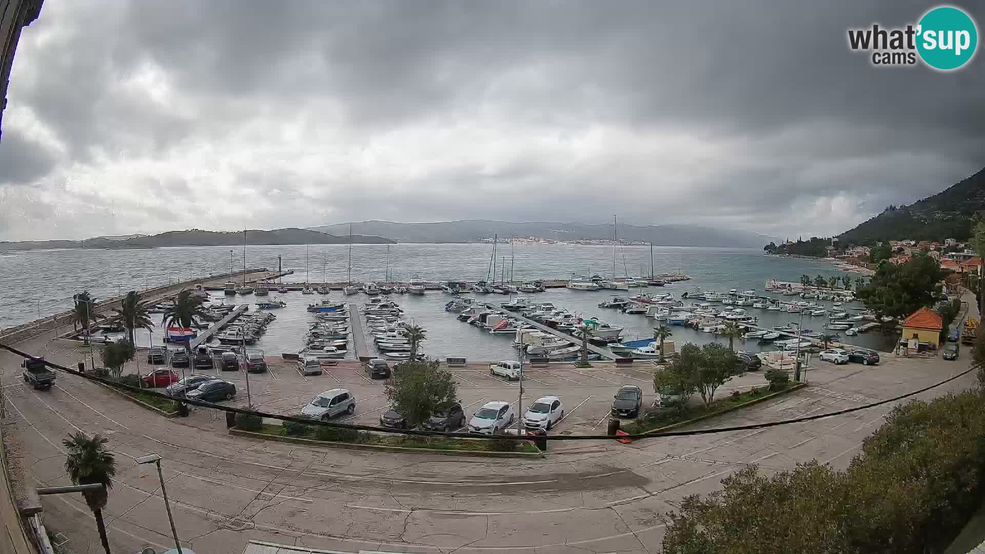 Webcam Orebić Riva – Ferry a Korčula en vivo
