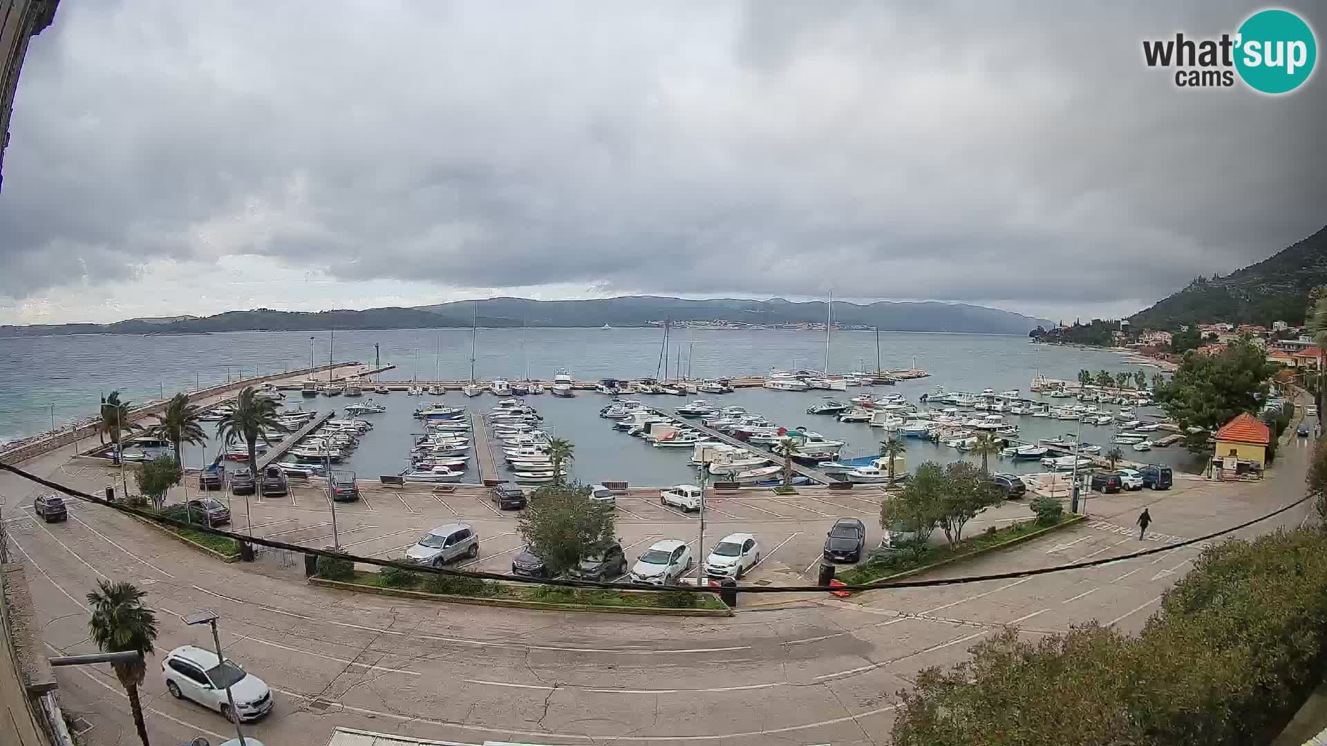 Webcam Orebić Uferpromenade – Fähre nach Korčula Live