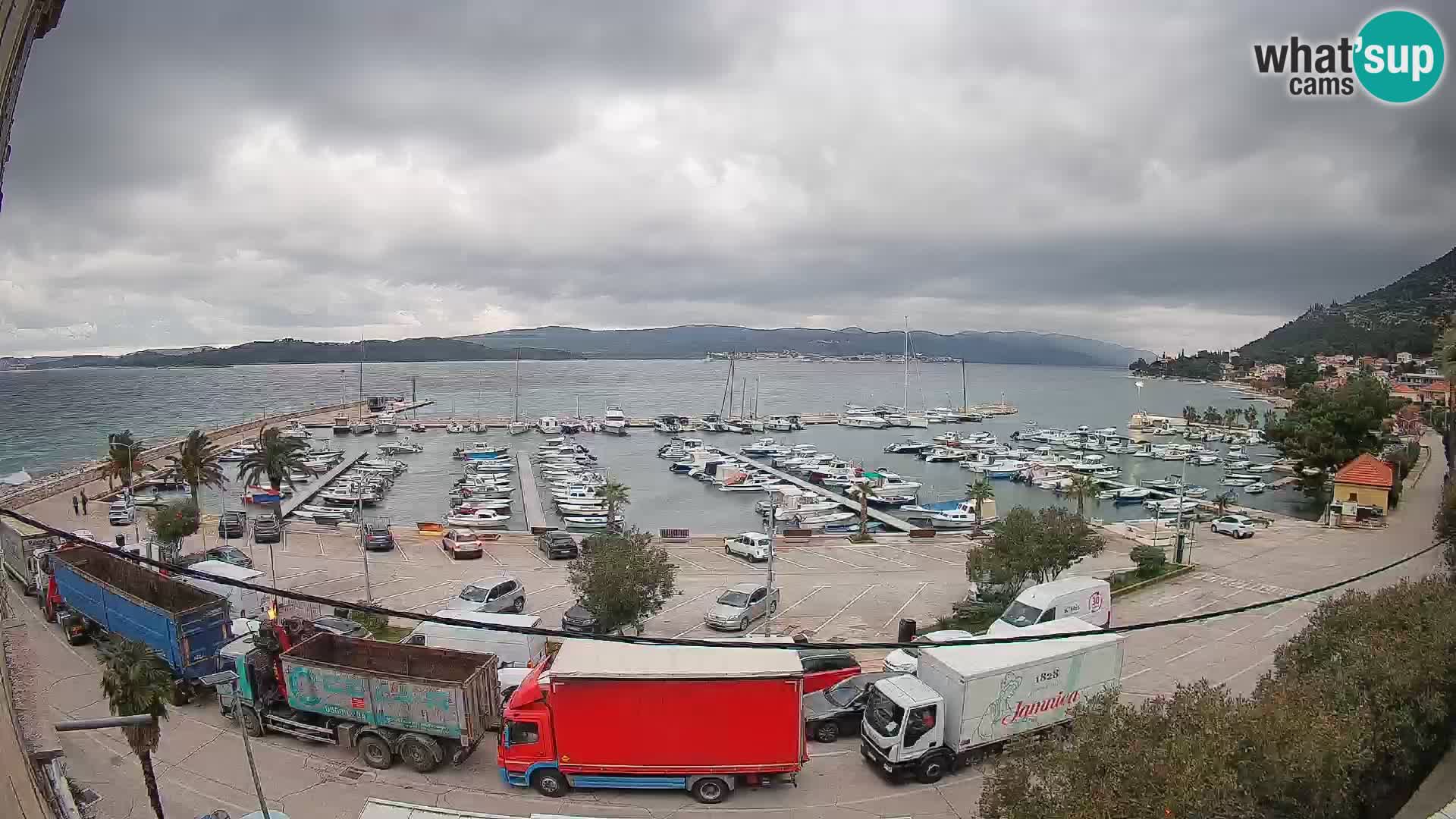 Webcam Orebić Uferpromenade – Fähre nach Korčula Live