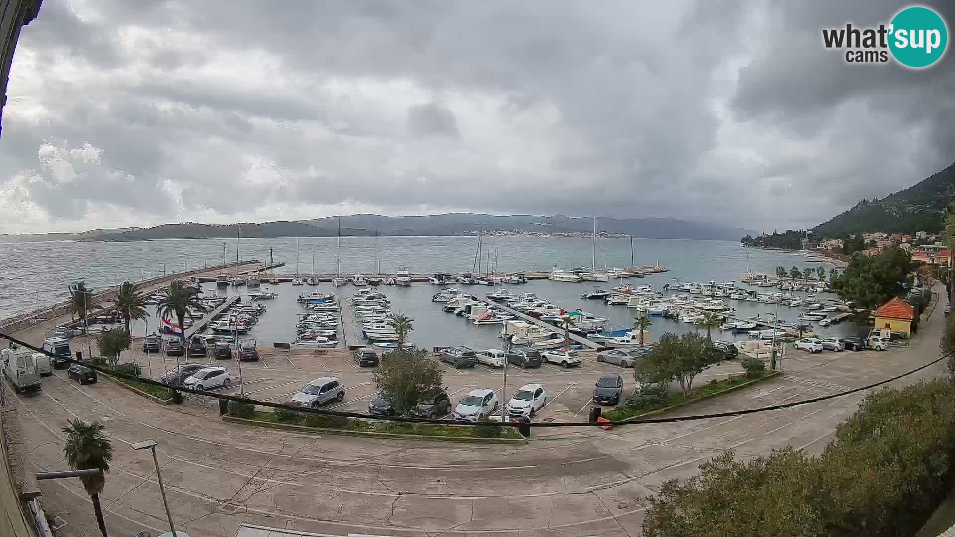 Spletna kamera Orebić Riva – Trajekt za Korčulo v živo