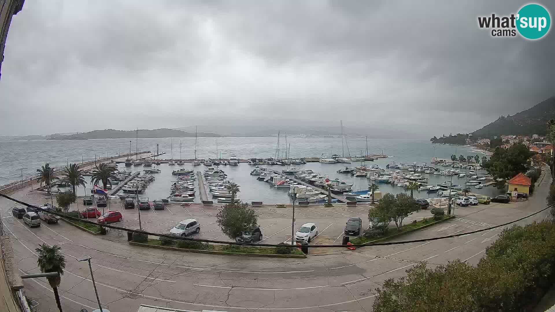 Webcam Orebić Uferpromenade – Fähre nach Korčula Live