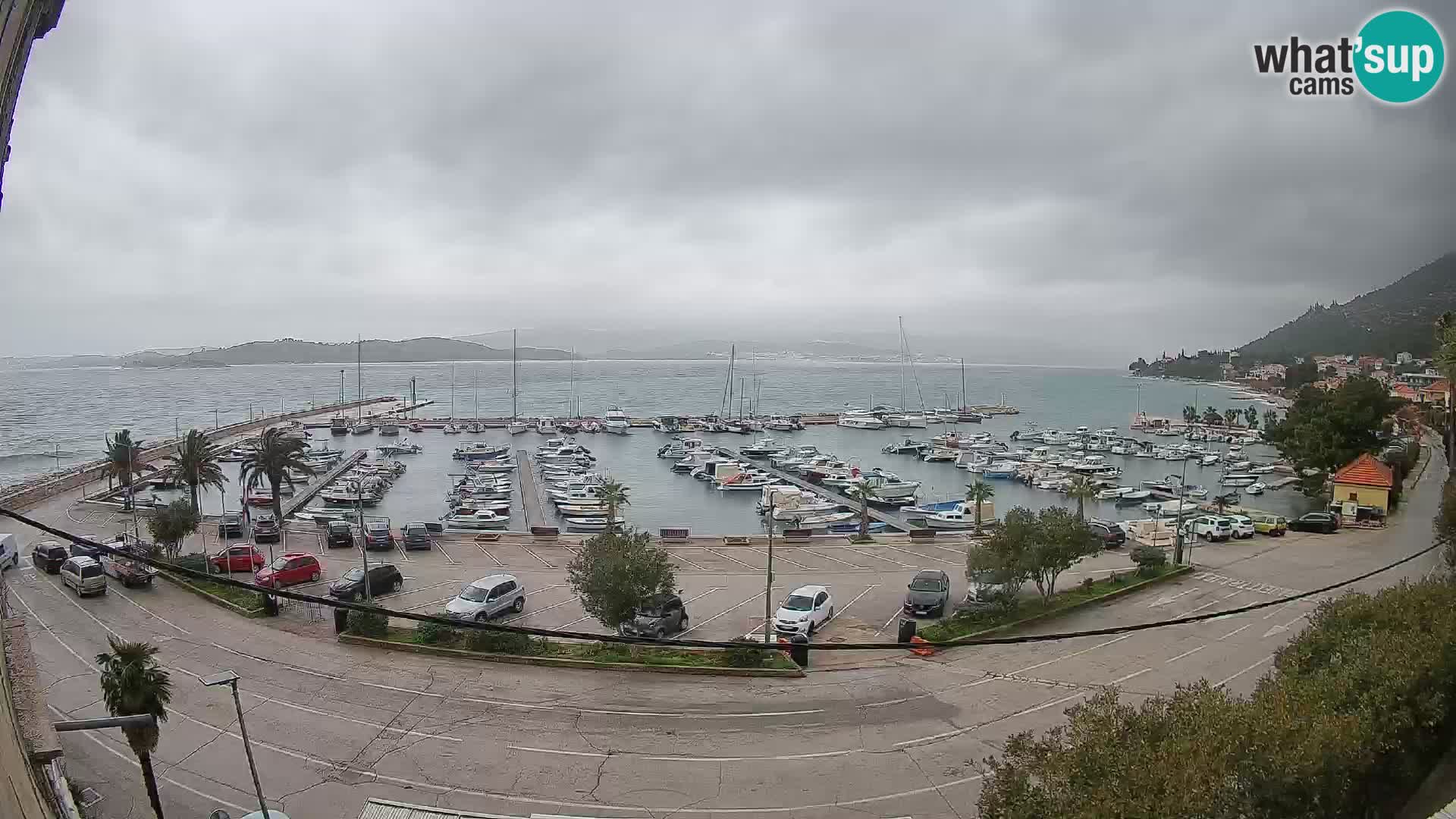 Spletna kamera Orebić Riva – Trajekt za Korčulo v živo