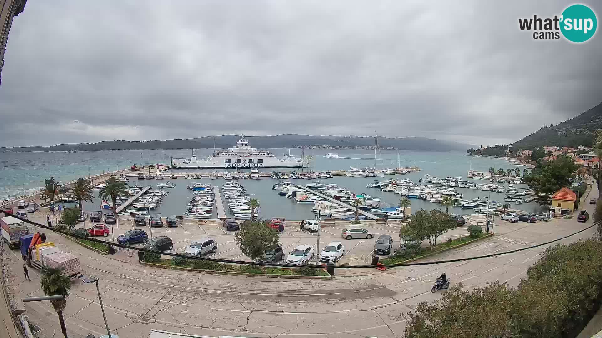 Webcam Orebić Riva – Ferry a Korčula en vivo