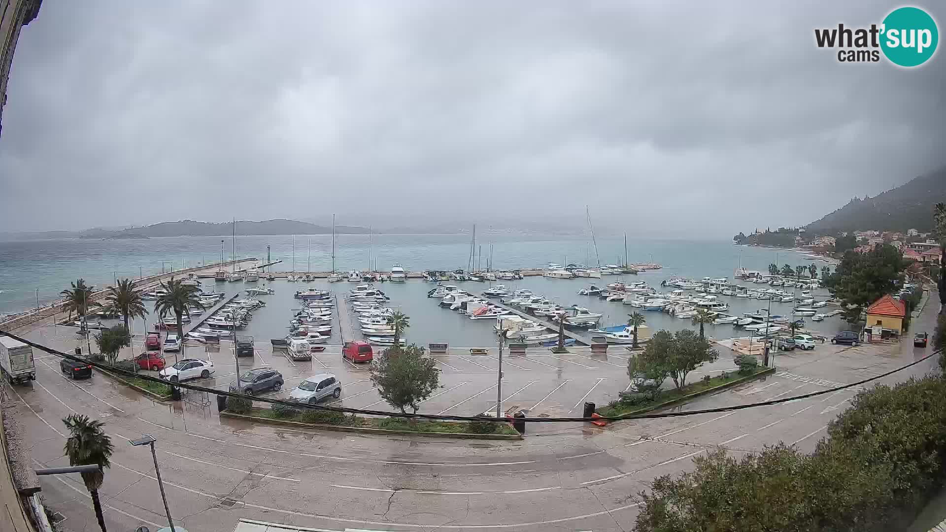 Spletna kamera Orebić Riva – Trajekt za Korčulo v živo