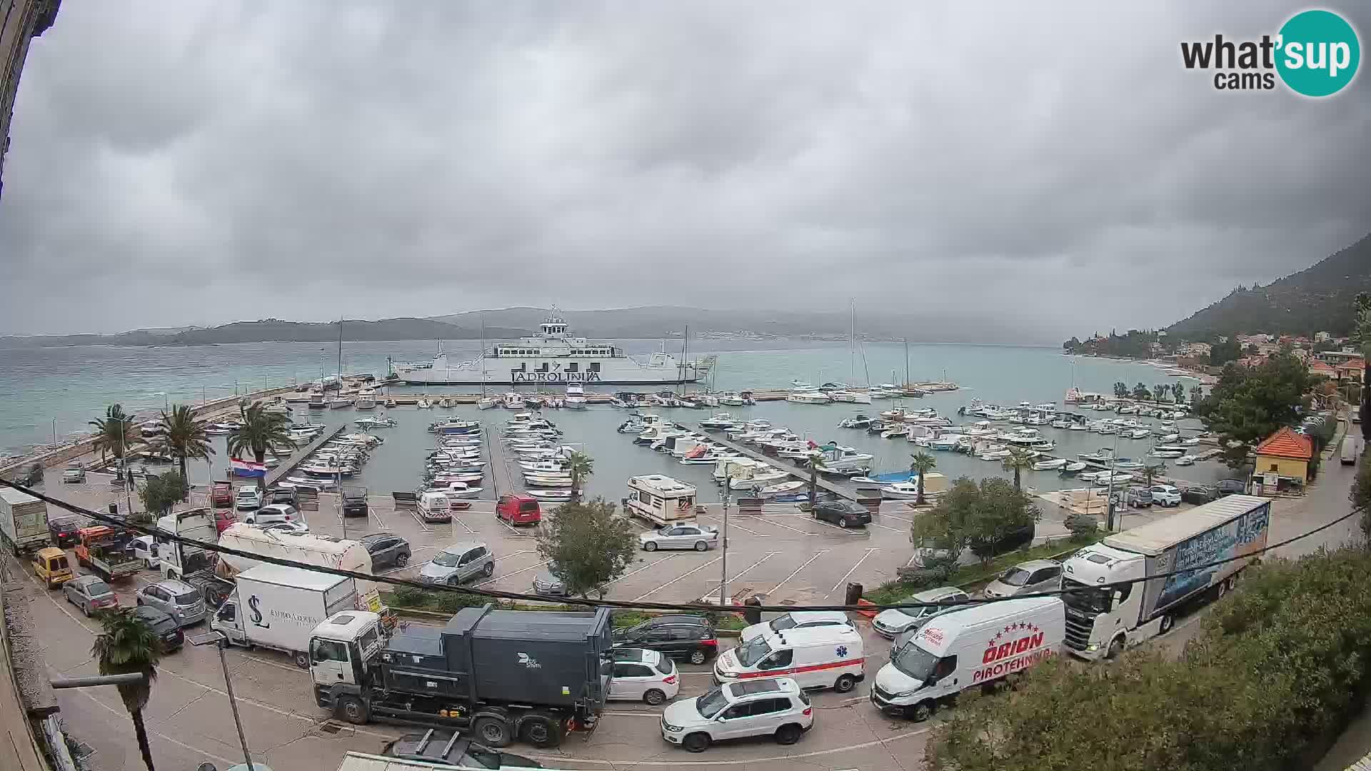 Webcam Orebić Riva – Ferry a Korčula en vivo