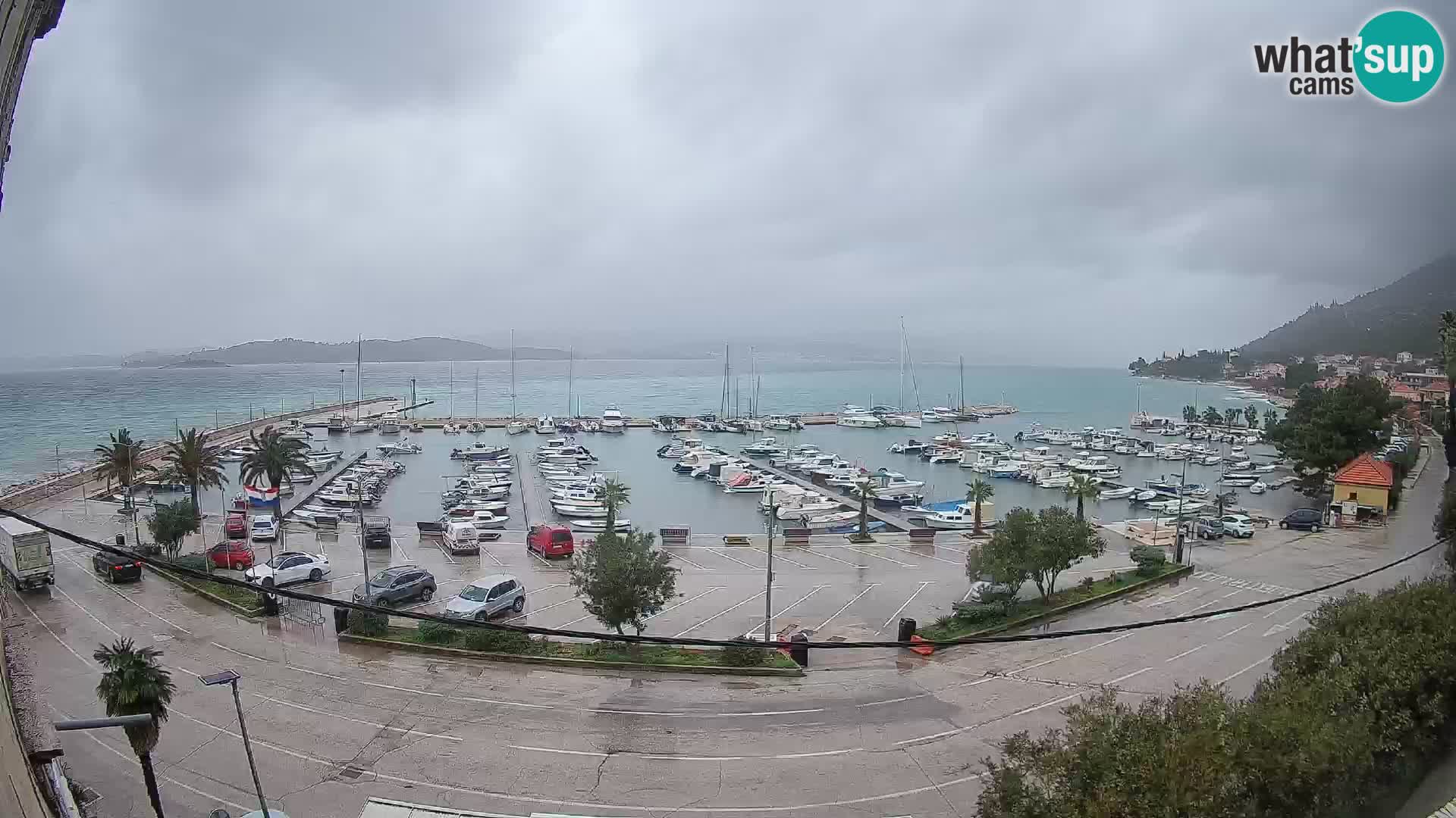 Spletna kamera Orebić Riva – Trajekt za Korčulo v živo