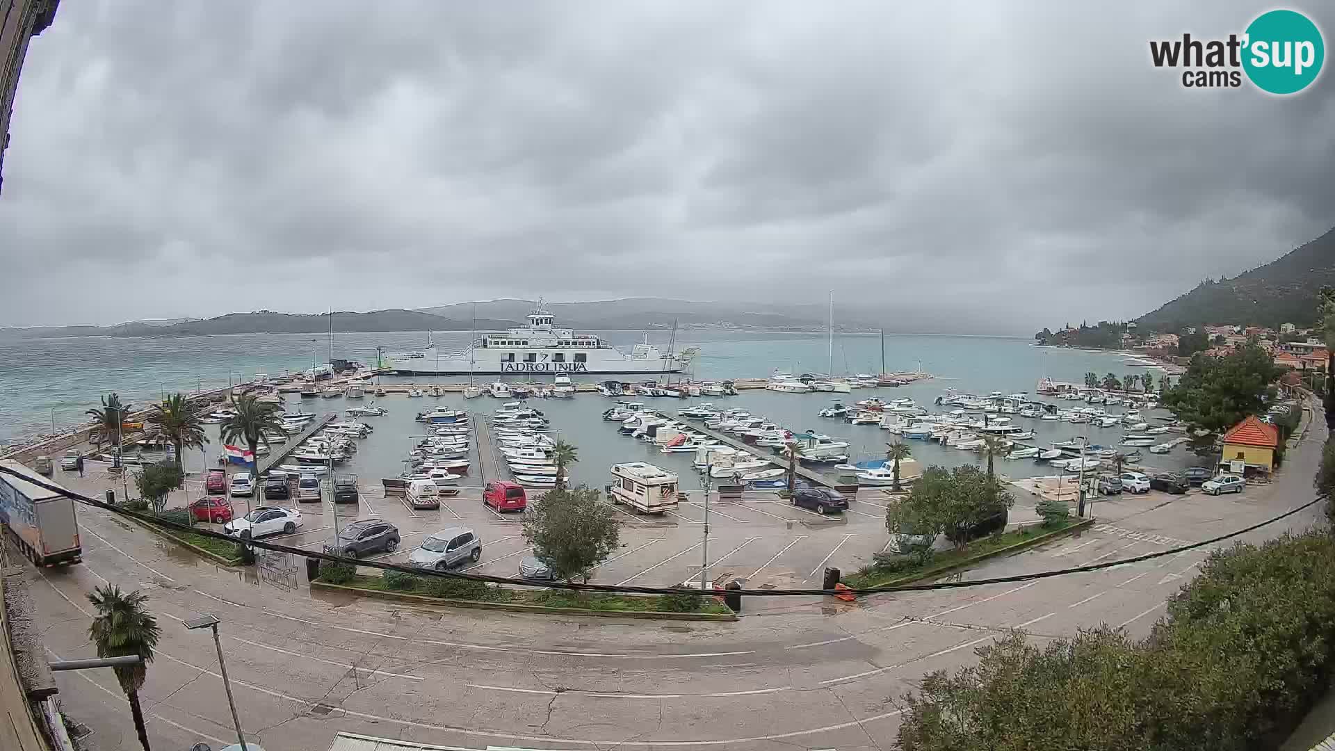 Webcam Orebić Riva – Ferry a Korčula en vivo