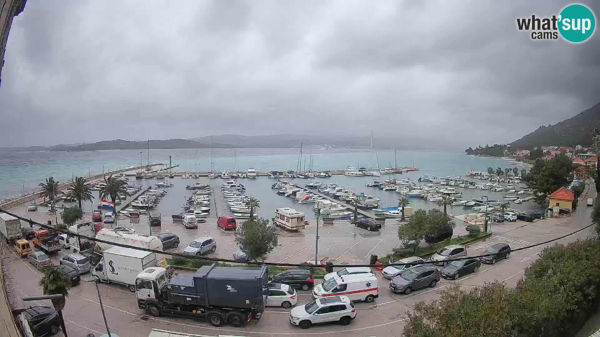 Spletna kamera Orebić Riva – Trajekt za Korčulo v živo