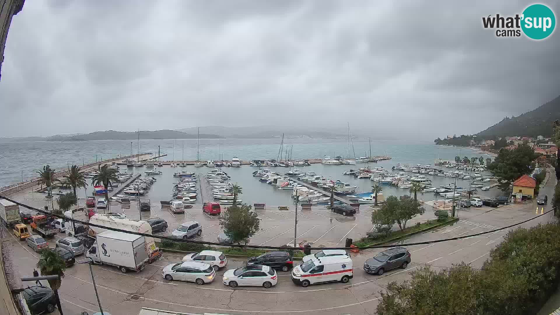 Webcam Orebić Uferpromenade – Fähre nach Korčula Live