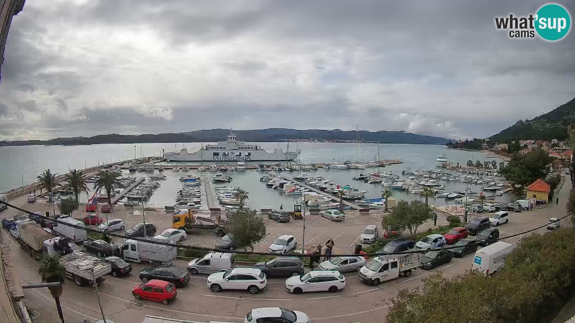 Webcam Orebić Riva – Ferry to Korčula Live