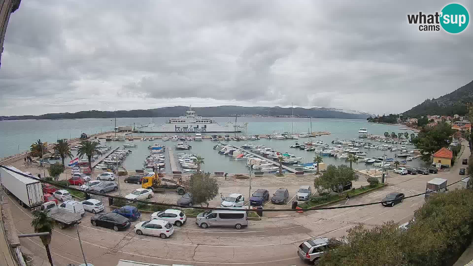 Webcam Orebić Riva – Ferry to Korčula Live
