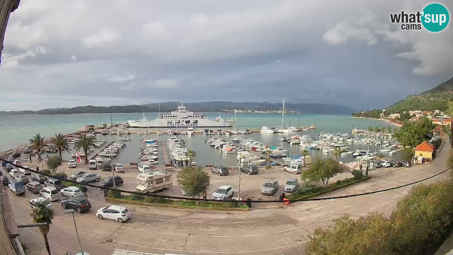 Webcam Orebić Uferpromenade – Fähre nach Korčula Live