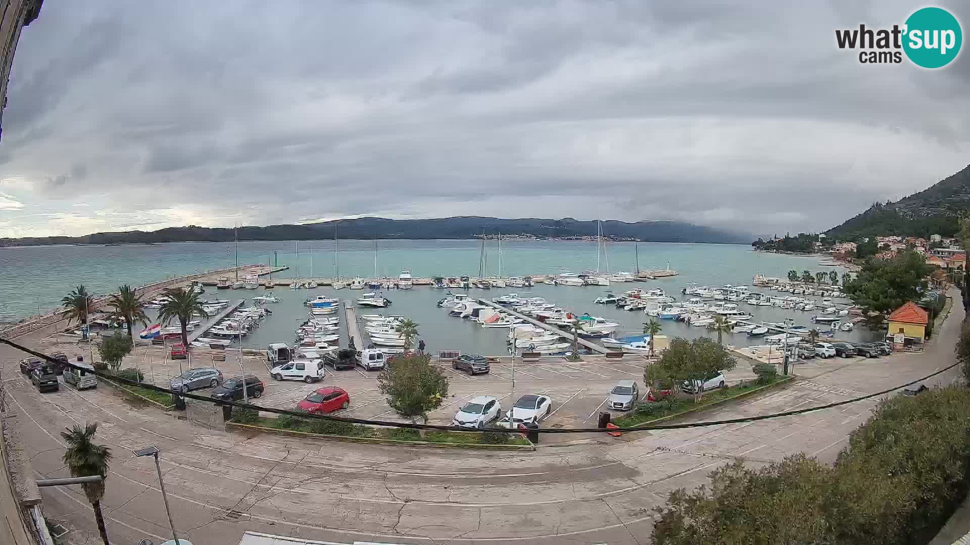 Spletna kamera Orebić Riva – Trajekt za Korčulo v živo