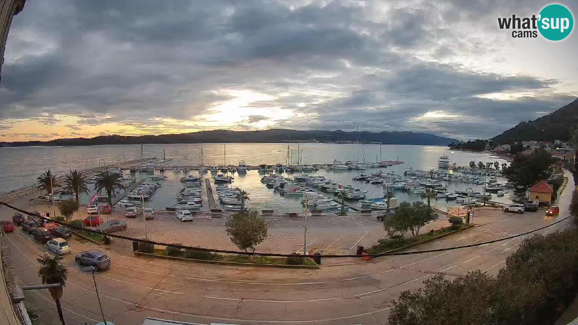 Webcam Orebić Uferpromenade – Fähre nach Korčula Live