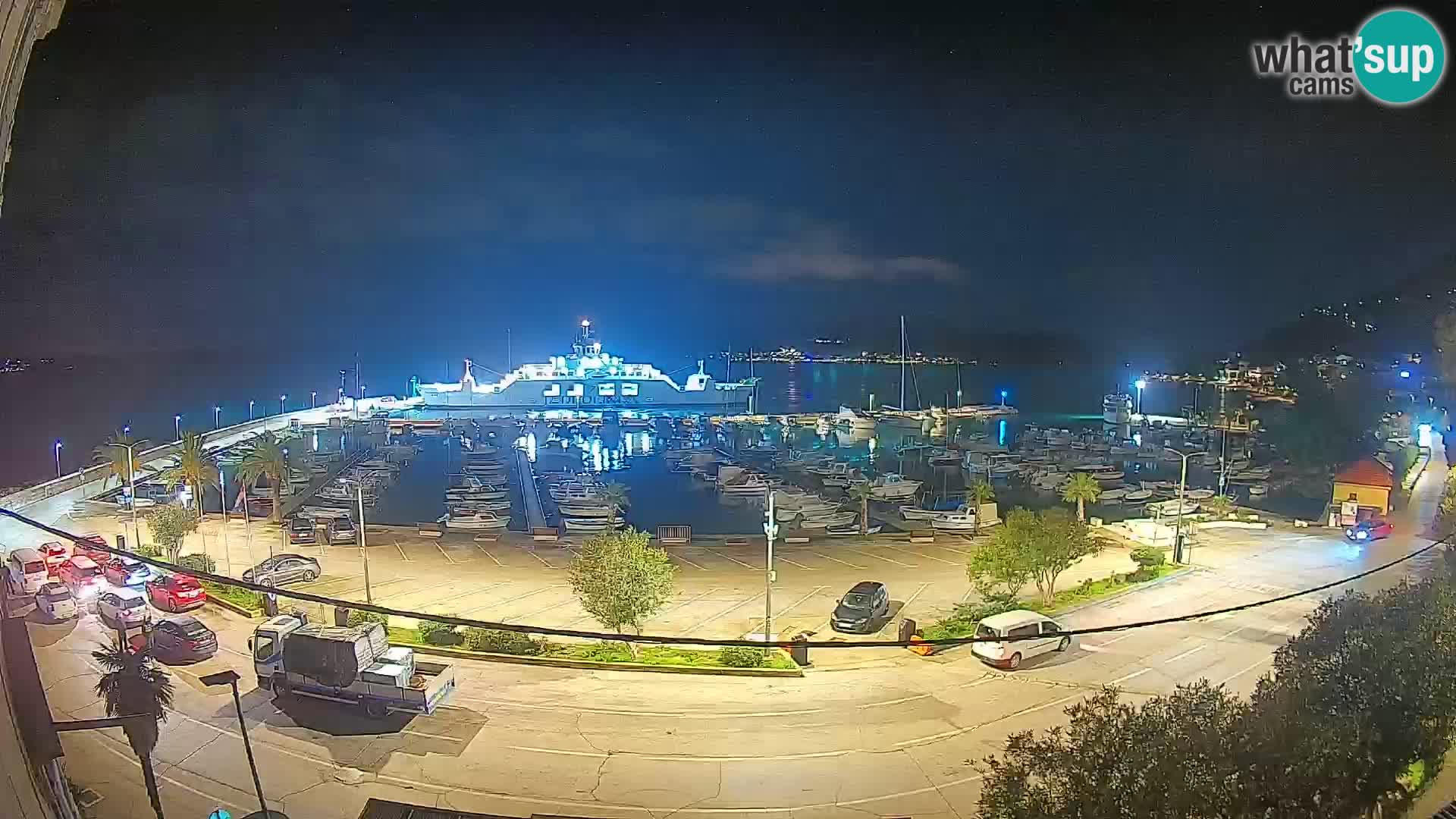 Webcam Orebić Riva – Ferry a Korčula en vivo