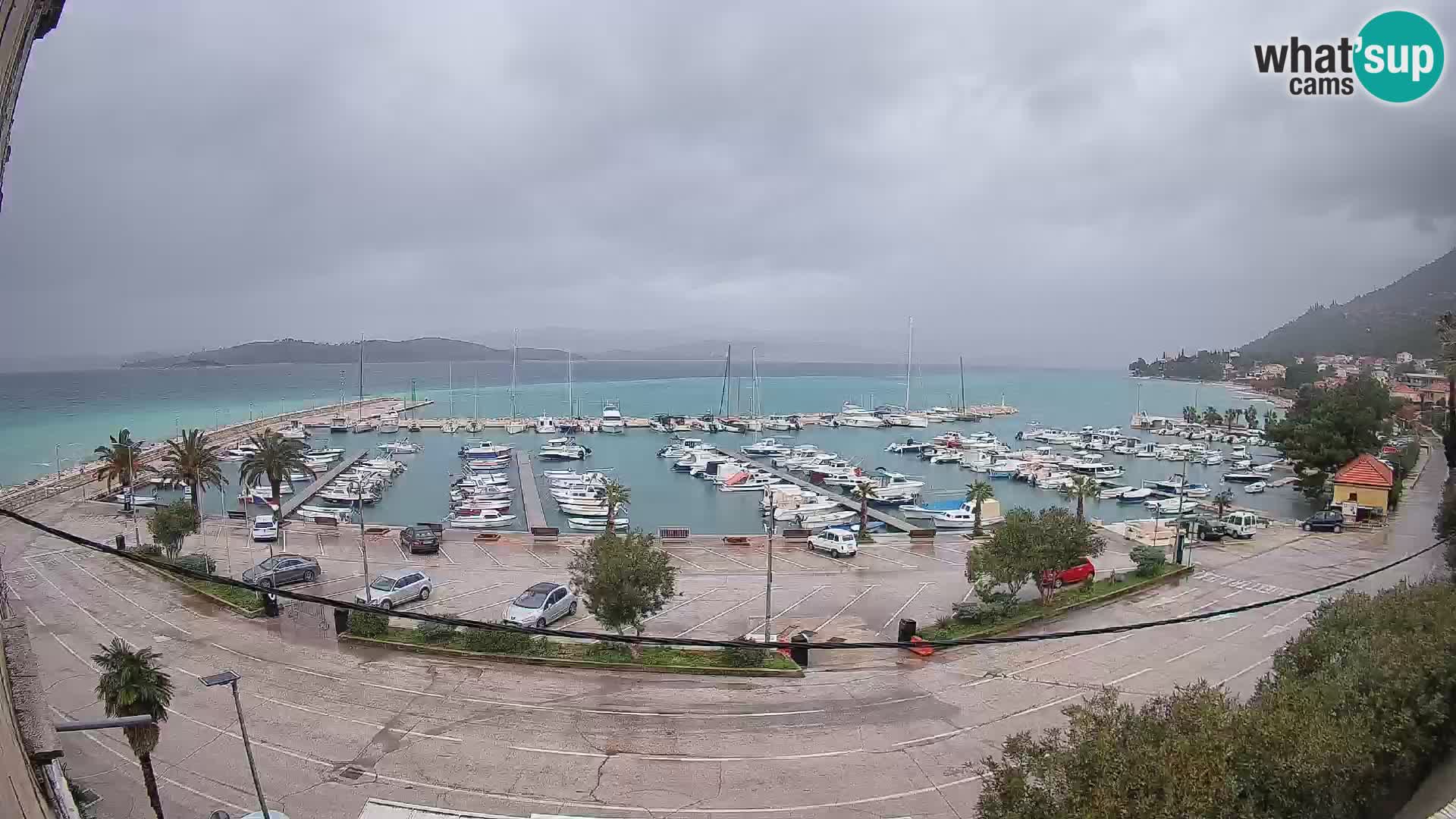 Spletna kamera Orebić Riva – Trajekt za Korčulo v živo