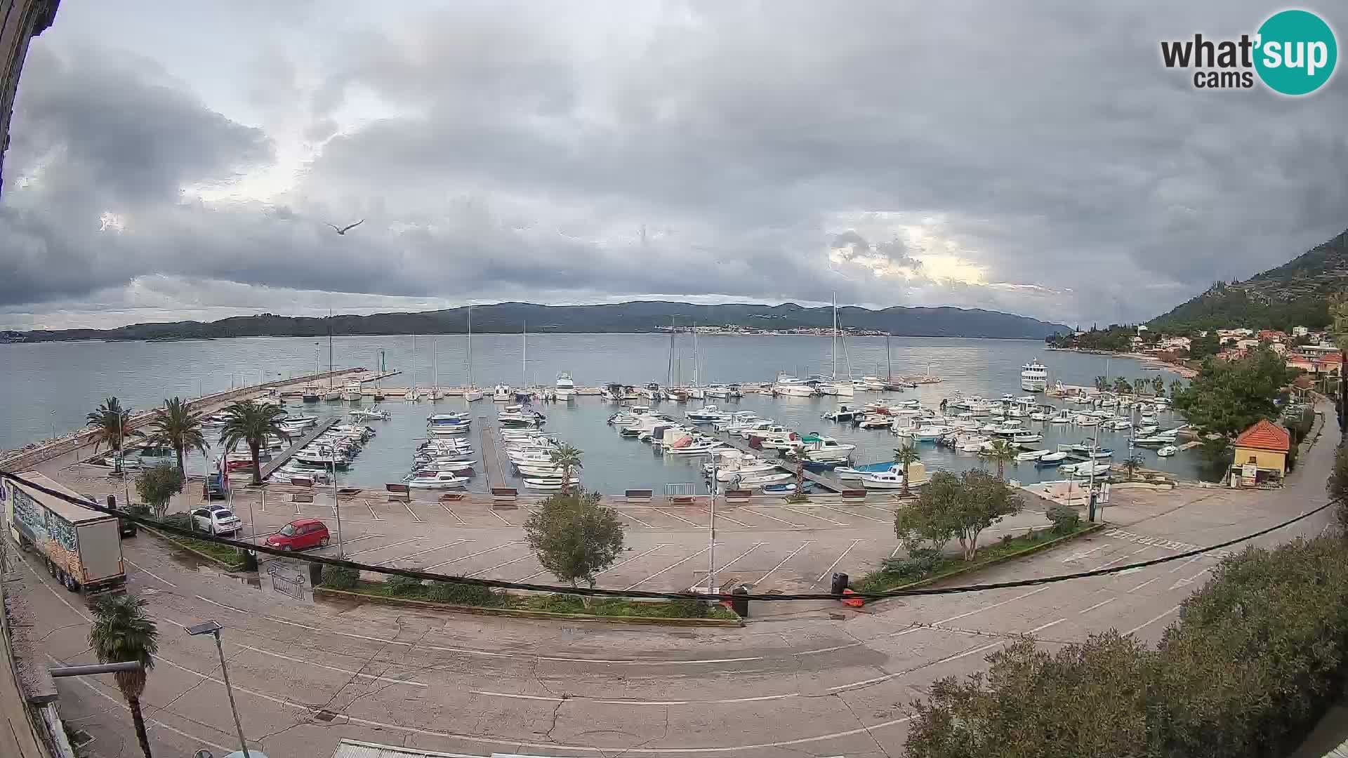 Webcam Orebić Riva – Ferry vers Korčula en direct