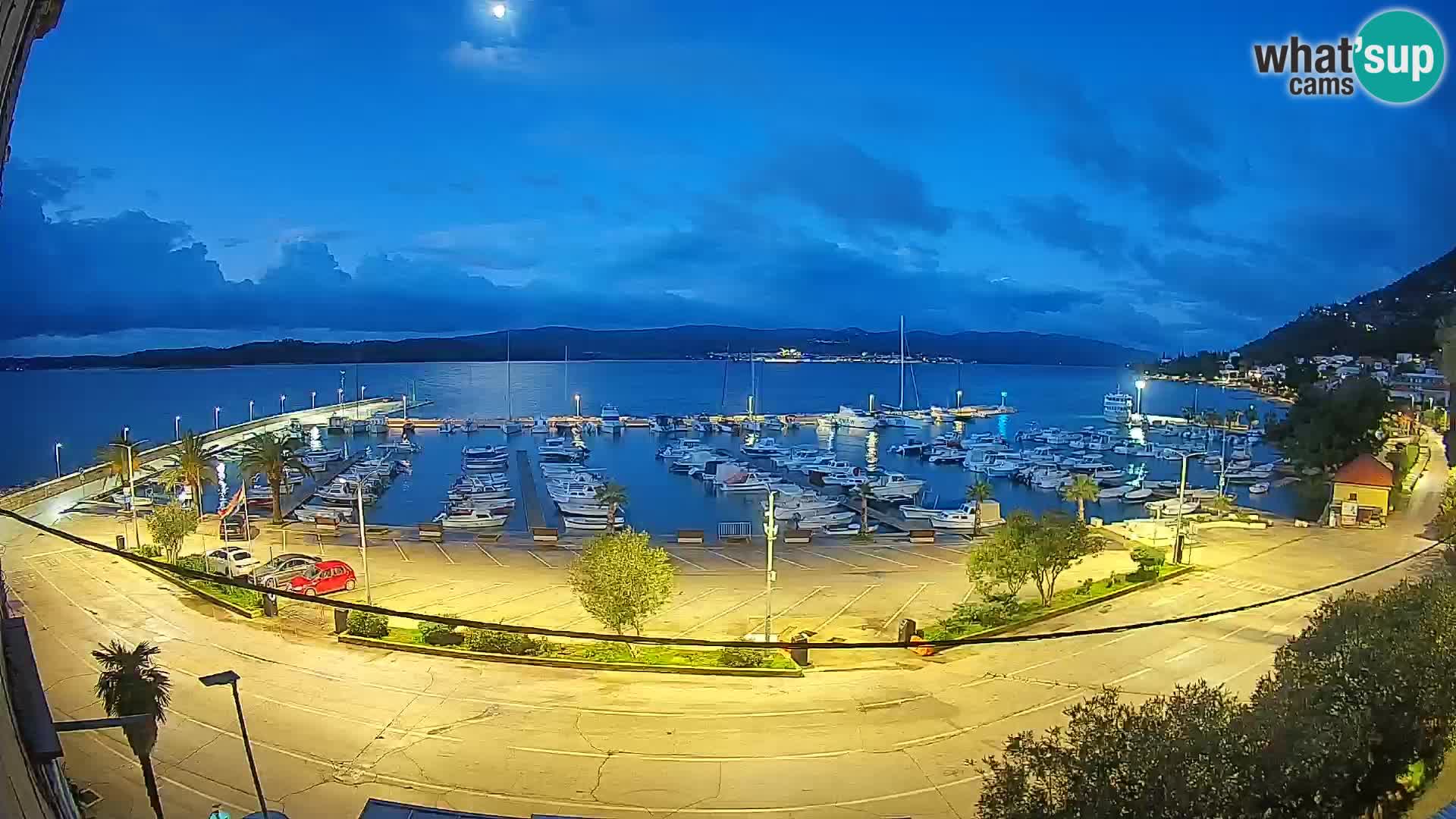Webcam Orebić Uferpromenade – Fähre nach Korčula Live