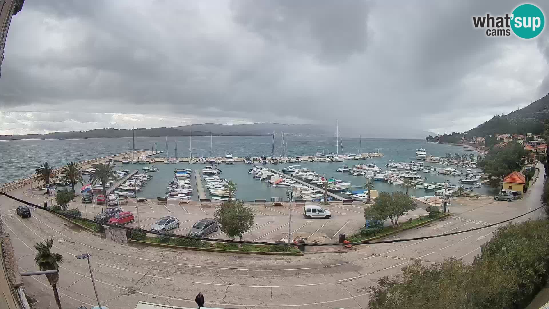 Webcam Orebić Riva – Ferry to Korčula Live