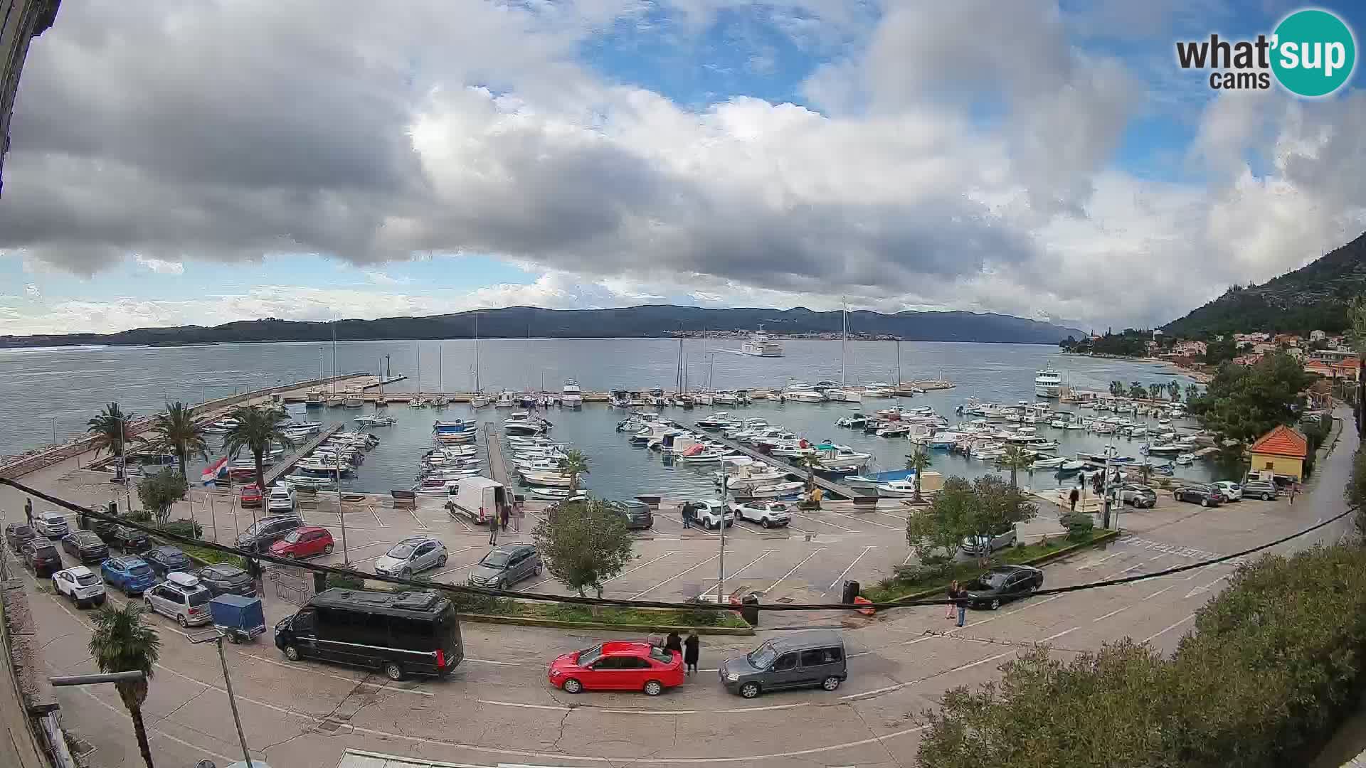 Webcam Orebić Riva – Ferry to Korčula Live