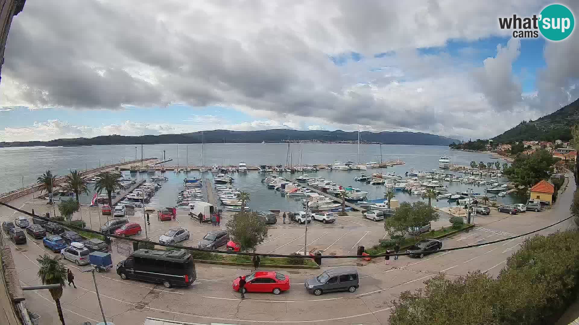 Webcam Orebić Uferpromenade – Fähre nach Korčula Live
