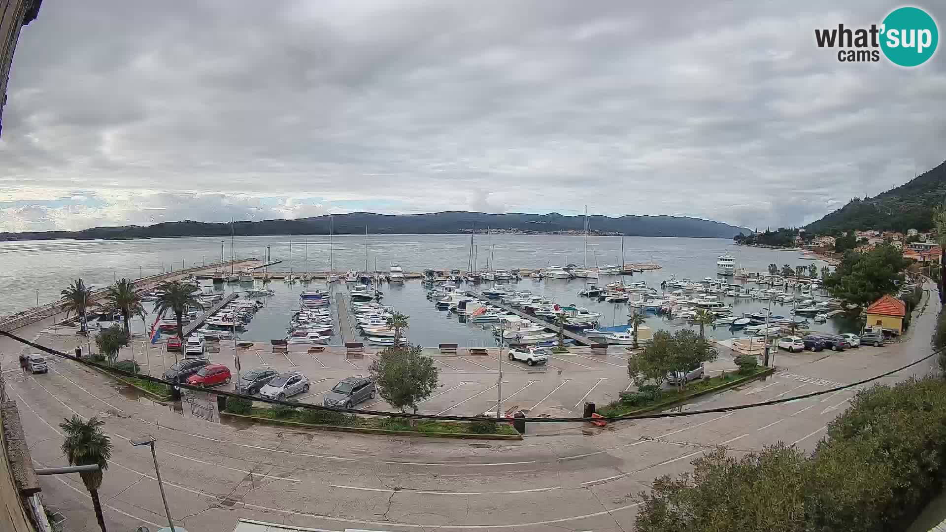 Spletna kamera Orebić Riva – Trajekt za Korčulo v živo
