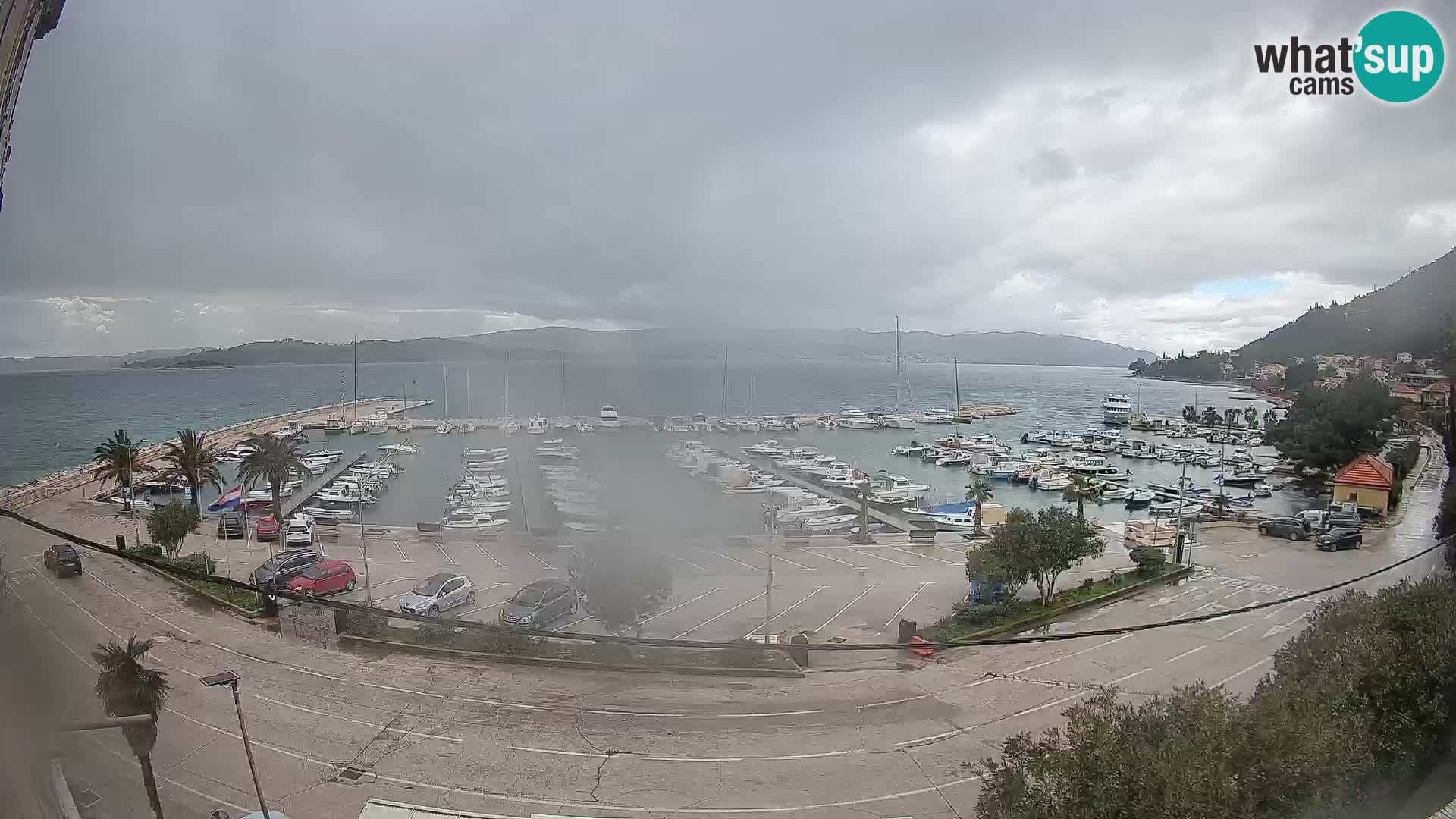 Spletna kamera Orebić Riva – Trajekt za Korčulo v živo