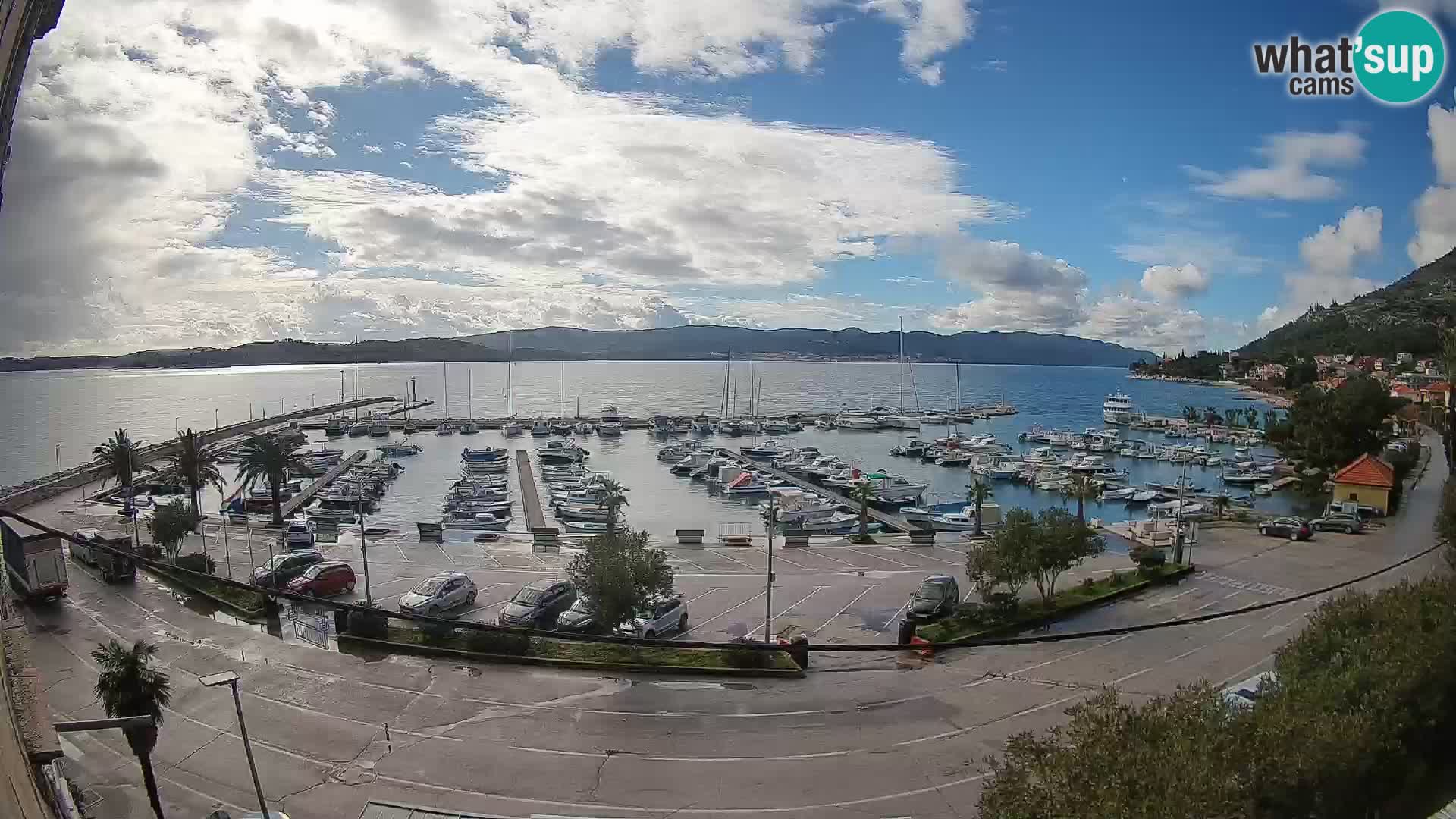 Web kamera Orebić Riva – Trajekt za Korčulu uživo