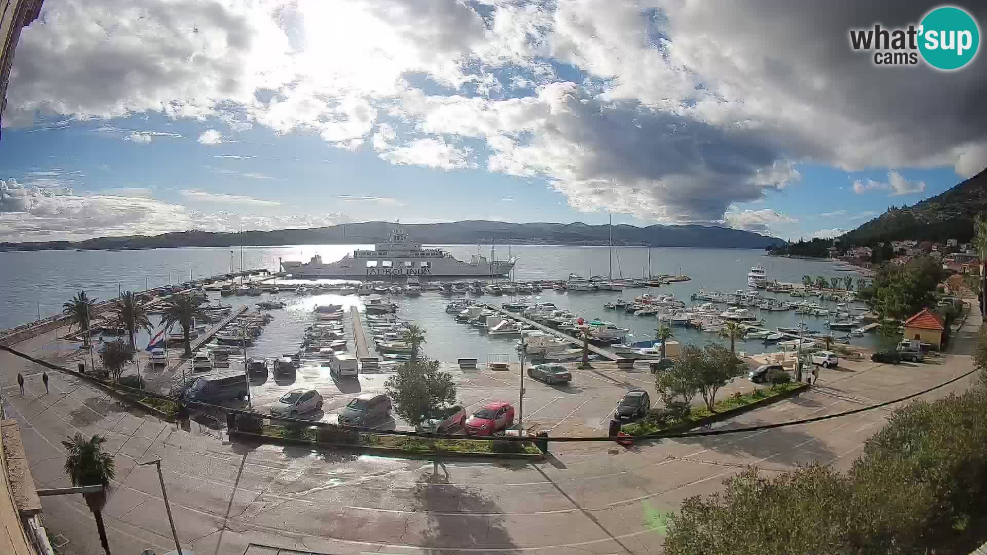 Webcam Orebić Riva – Ferry a Korčula en vivo