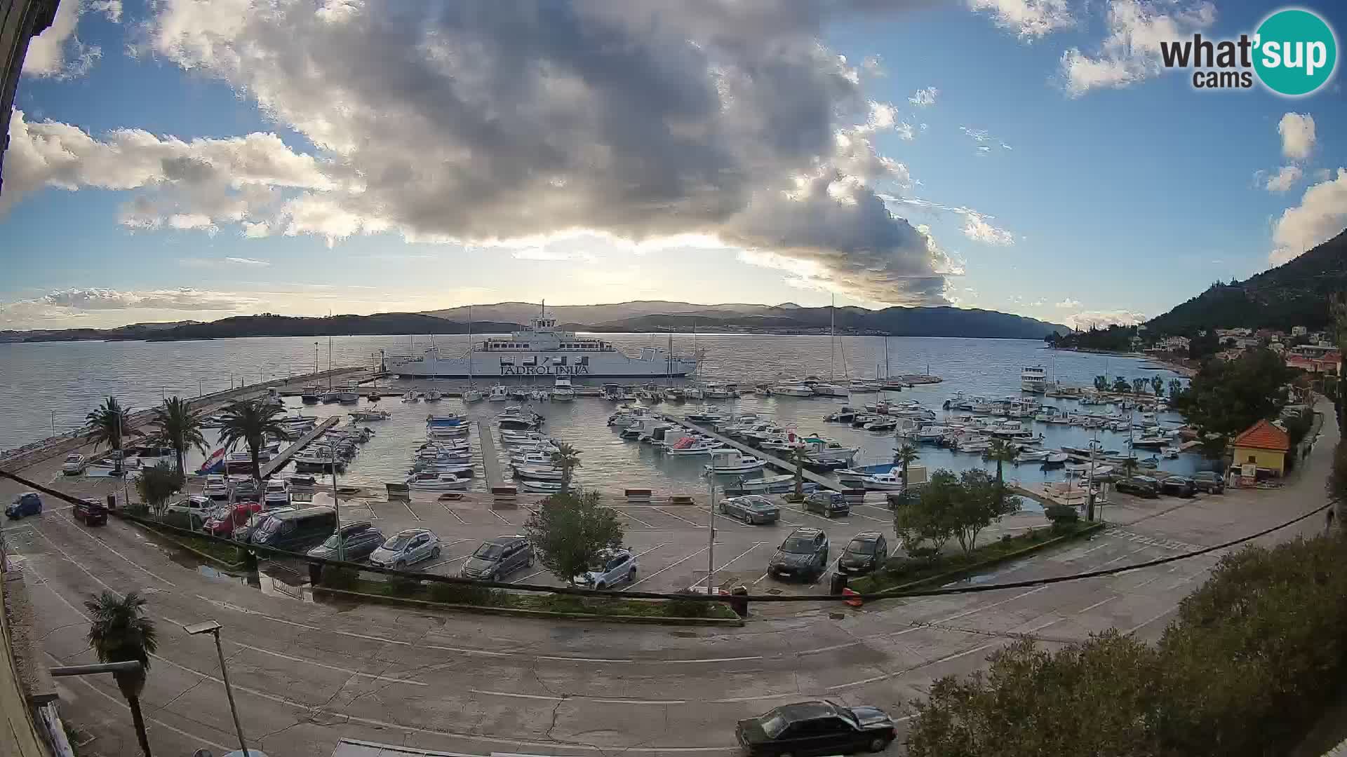 Webcam Orebić Riva – Ferry to Korčula Live