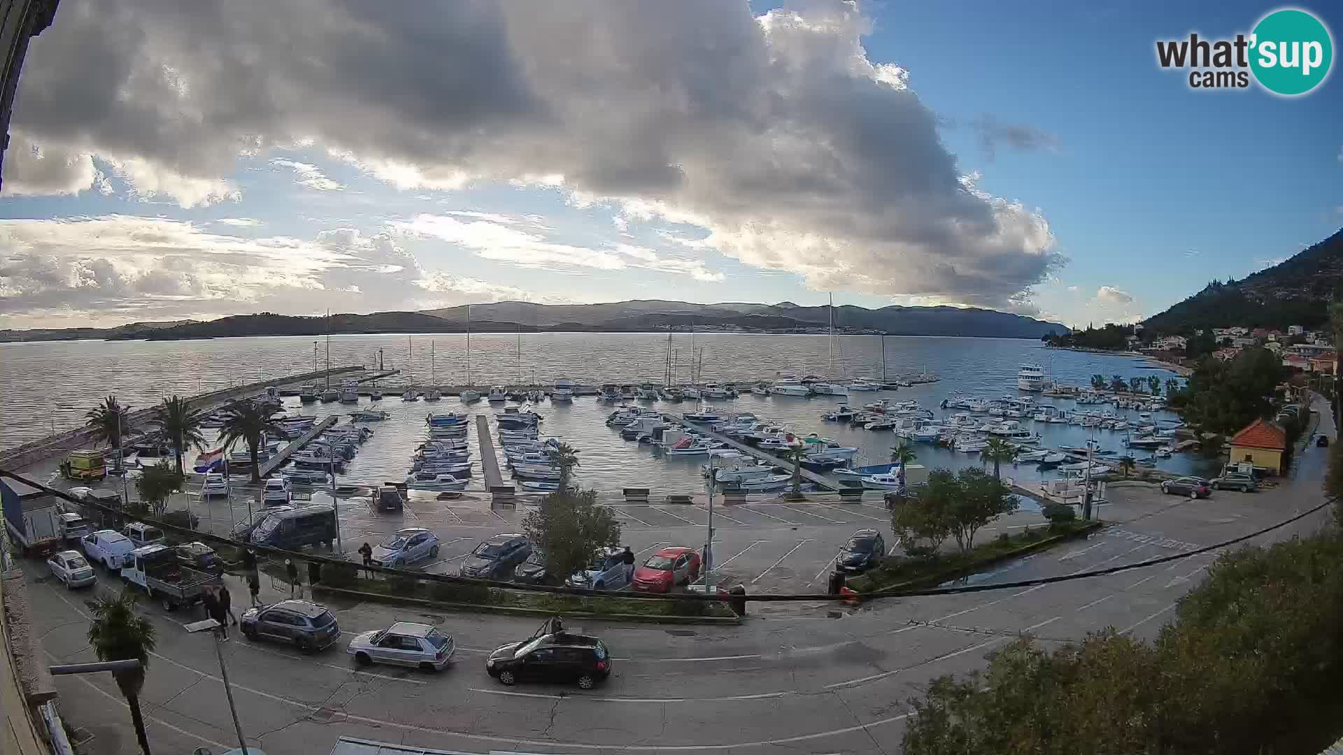 Spletna kamera Orebić Riva – Trajekt za Korčulo v živo