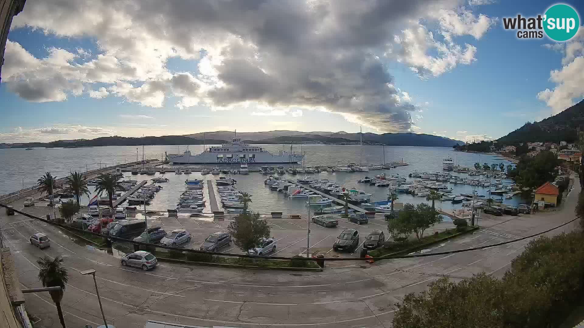 Webcam Orebić Riva – Ferry to Korčula Live