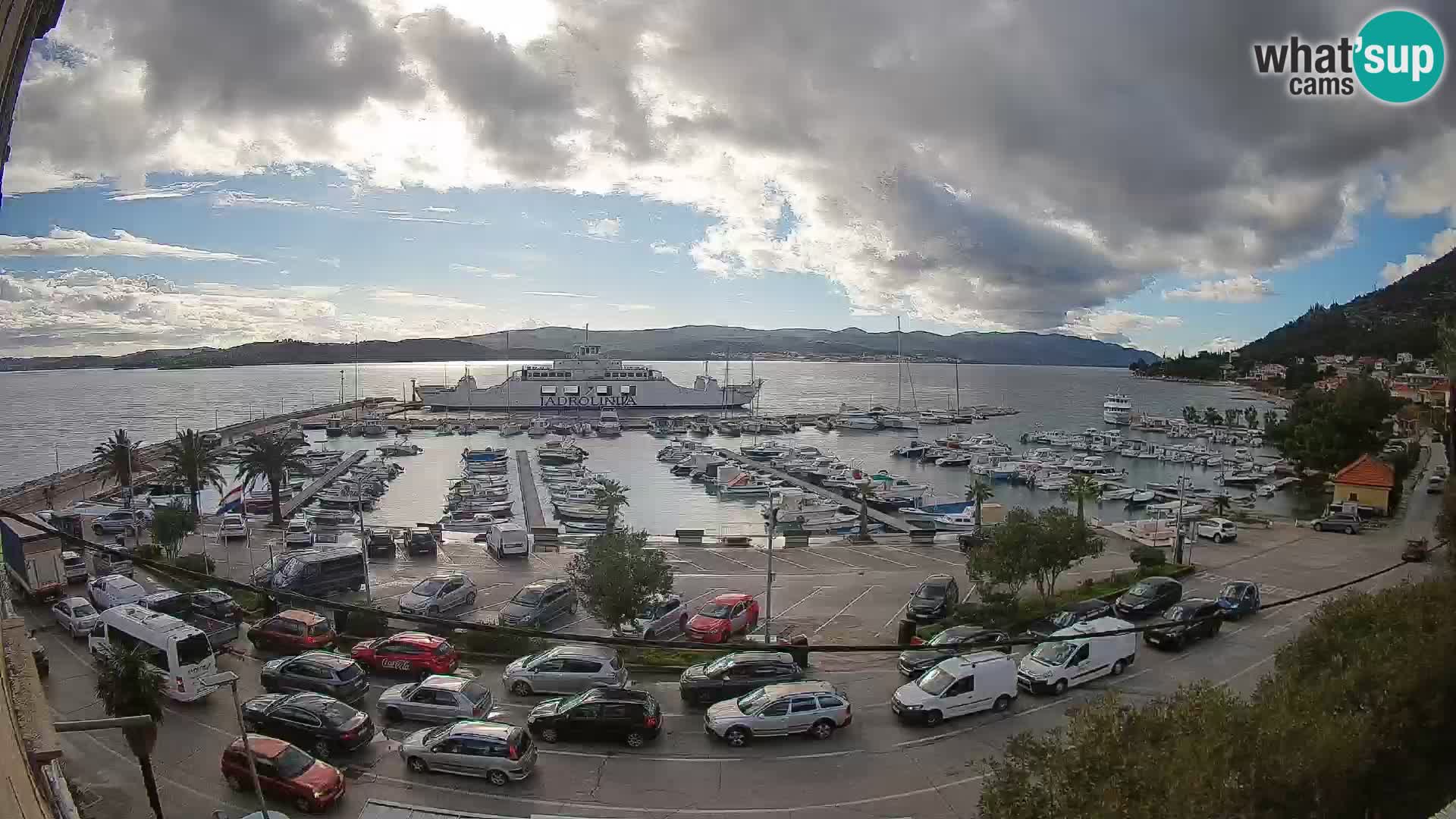 Webcam Orebić Uferpromenade – Fähre nach Korčula Live