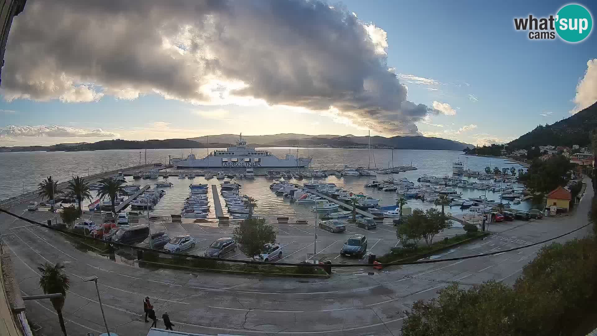 Webcam Orebić Uferpromenade – Fähre nach Korčula Live