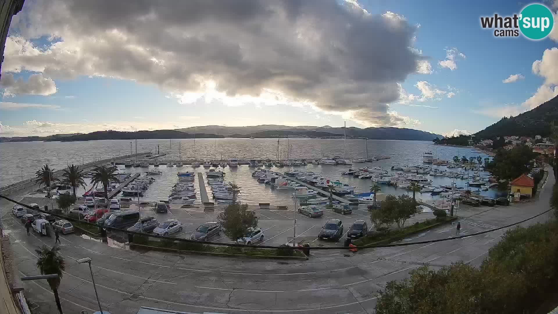 Webcam Orebić Uferpromenade – Fähre nach Korčula Live
