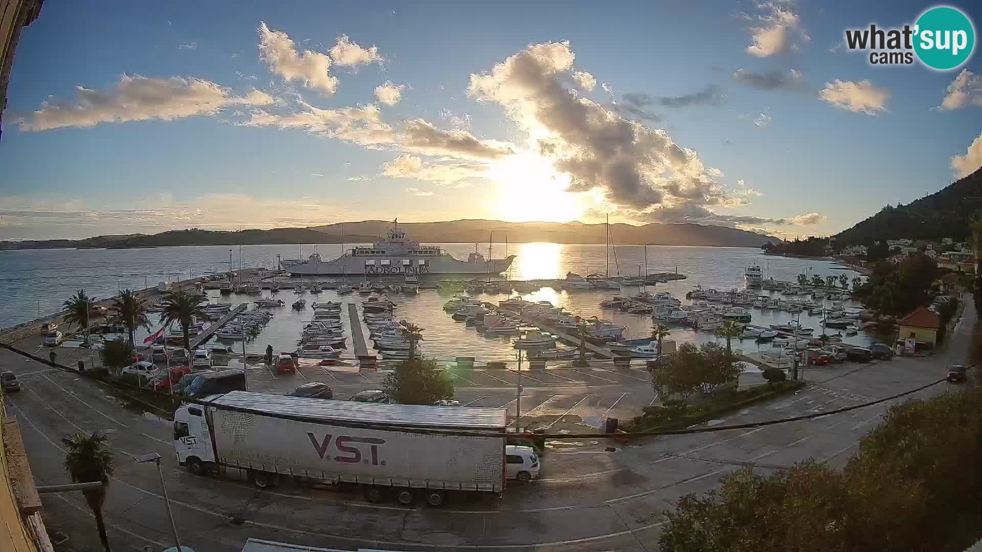 Webcam Orebić Riva – Ferry vers Korčula en direct