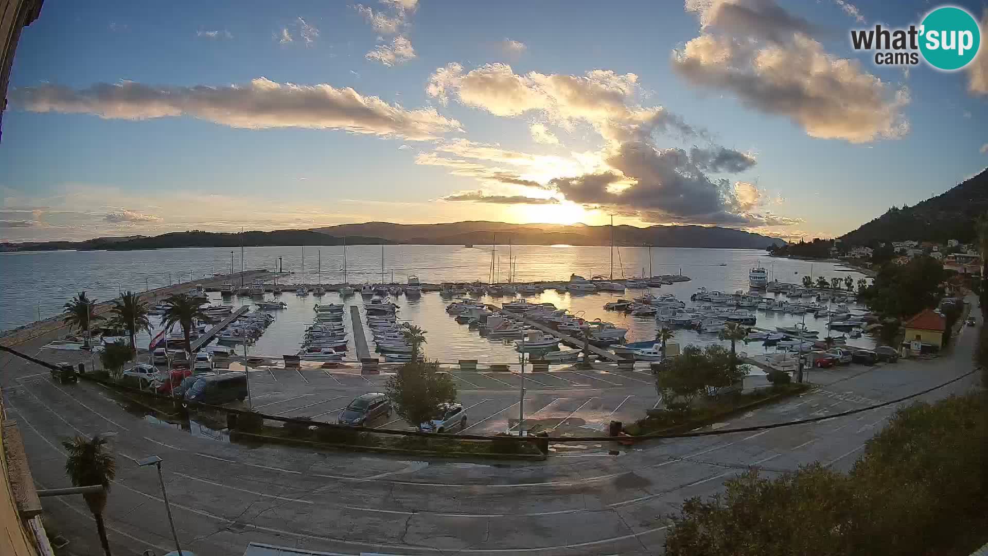 Webcam Orebić Riva – Ferry a Korčula en vivo