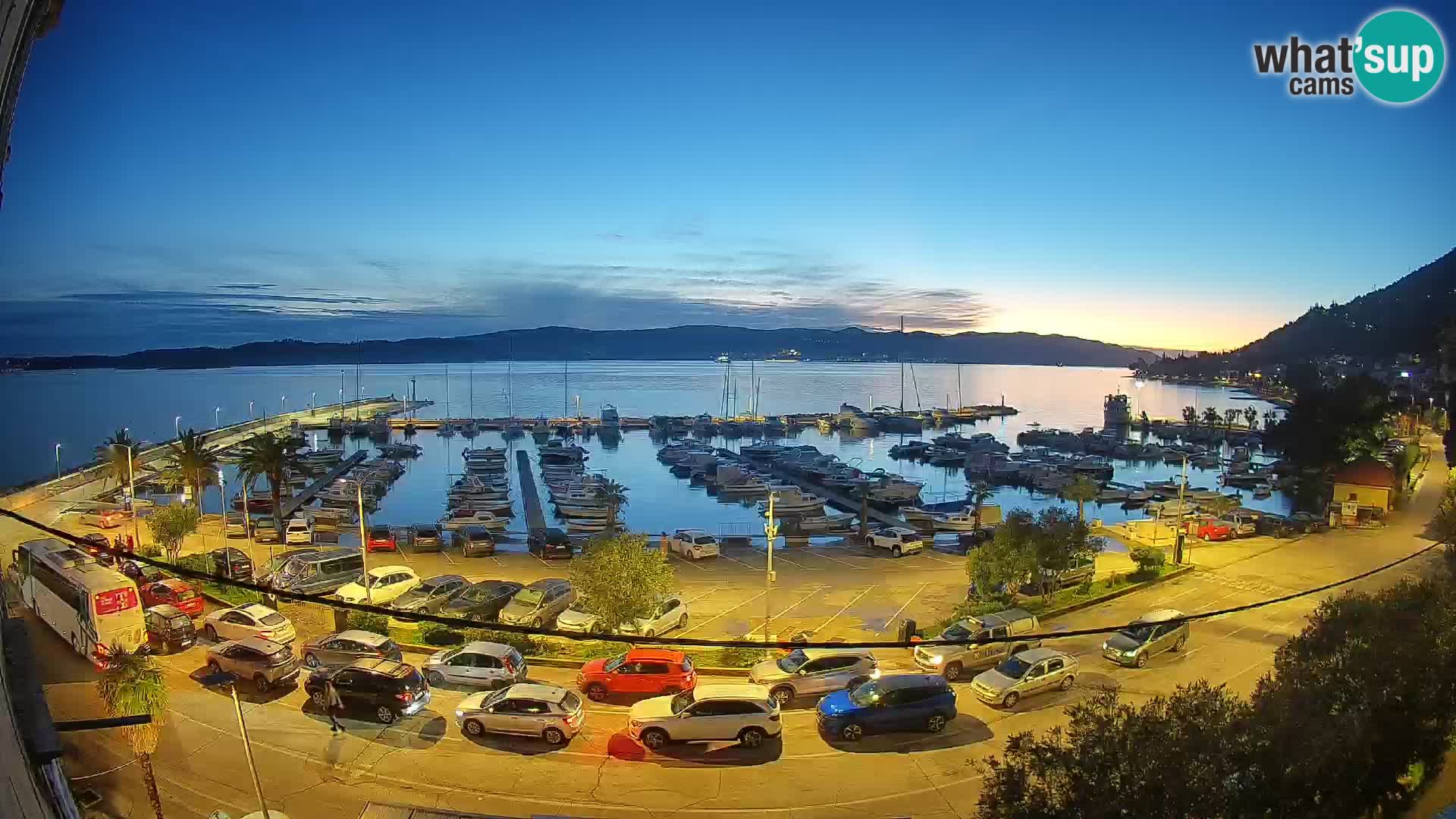 Webcam Orebić Uferpromenade – Fähre nach Korčula Live