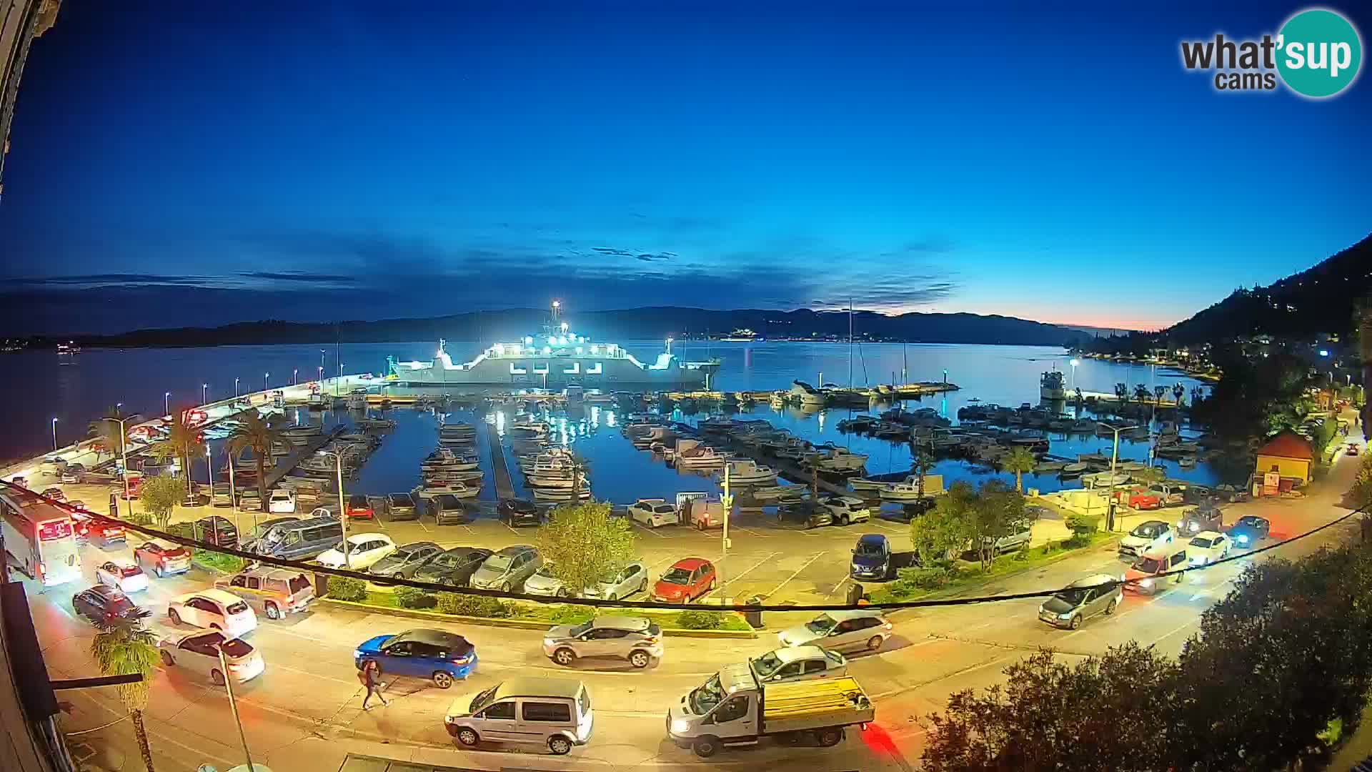 Webcam Orebić Uferpromenade – Fähre nach Korčula Live