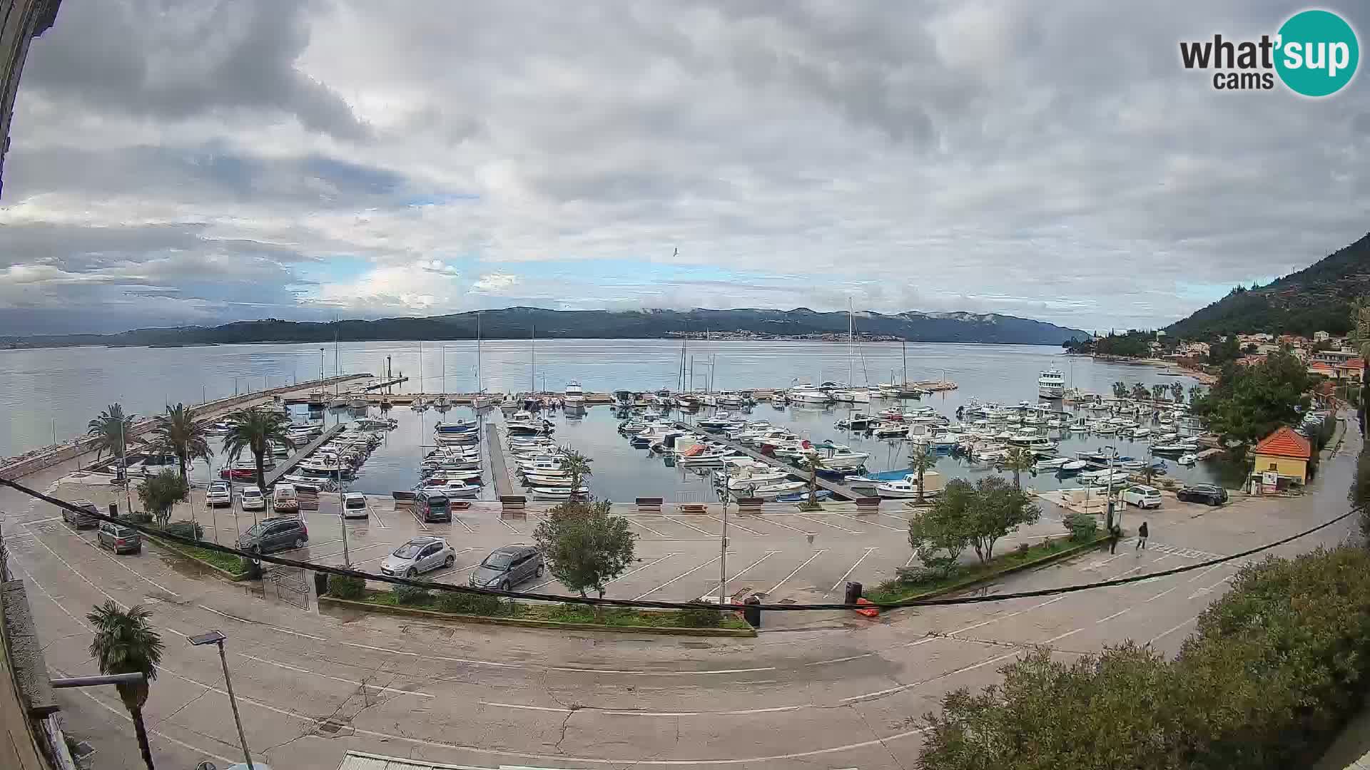 Webcam Orebić Uferpromenade – Fähre nach Korčula Live