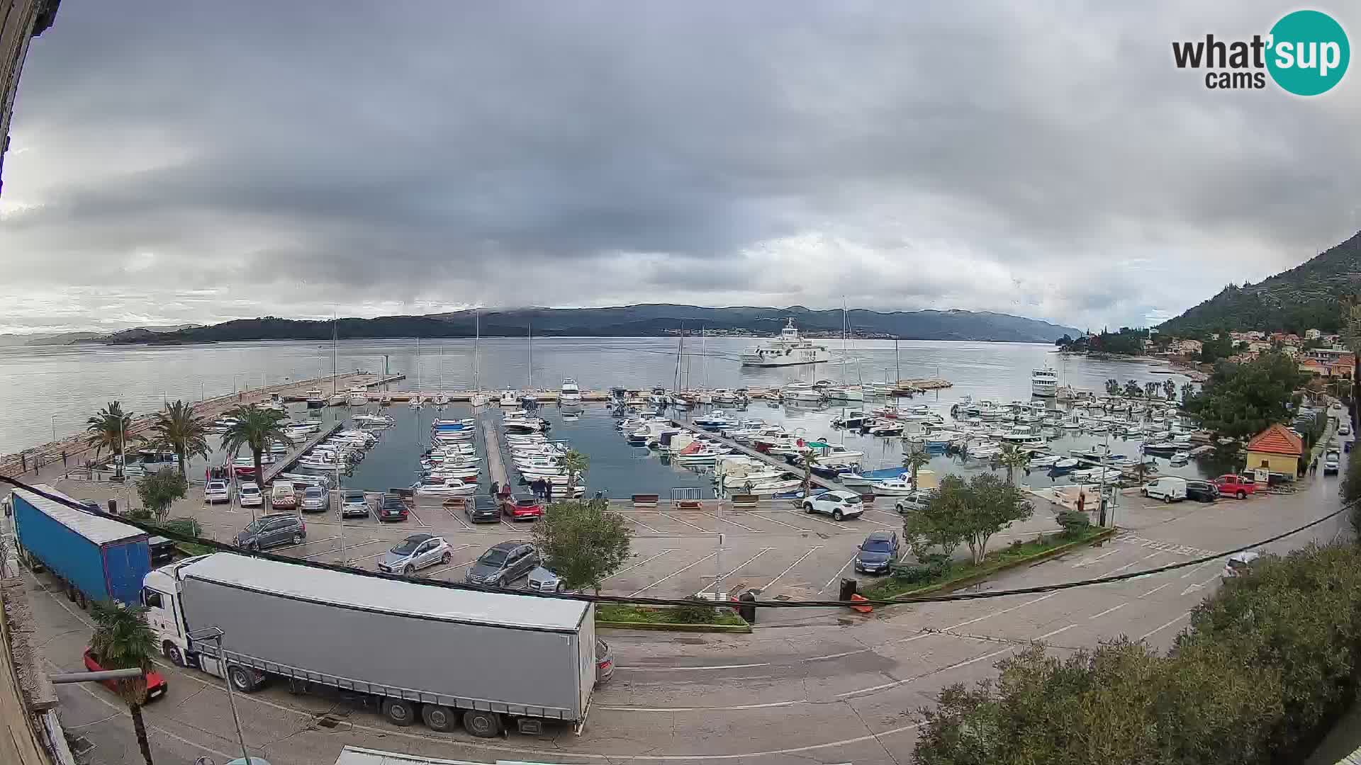 Webcam Orebić Uferpromenade – Fähre nach Korčula Live