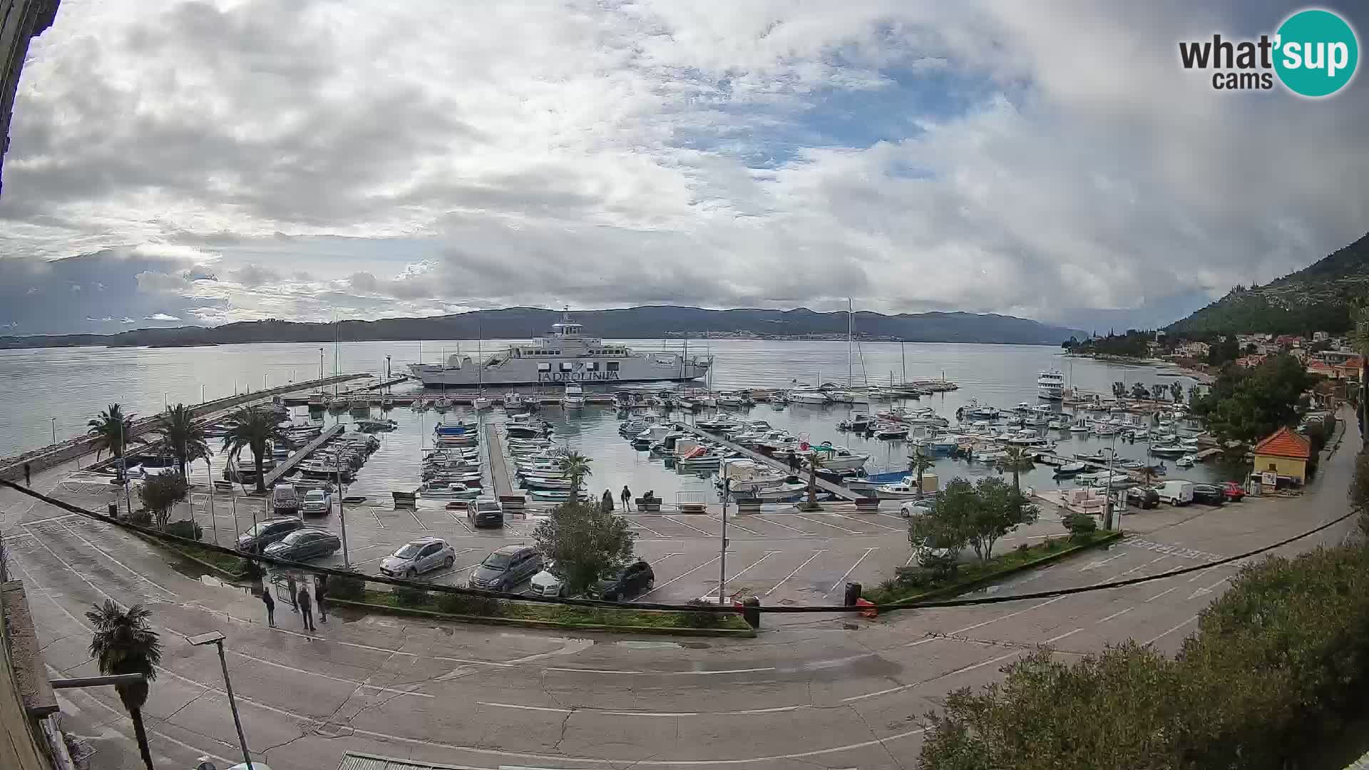 Webcam Orebić Riva – Ferry a Korčula en vivo