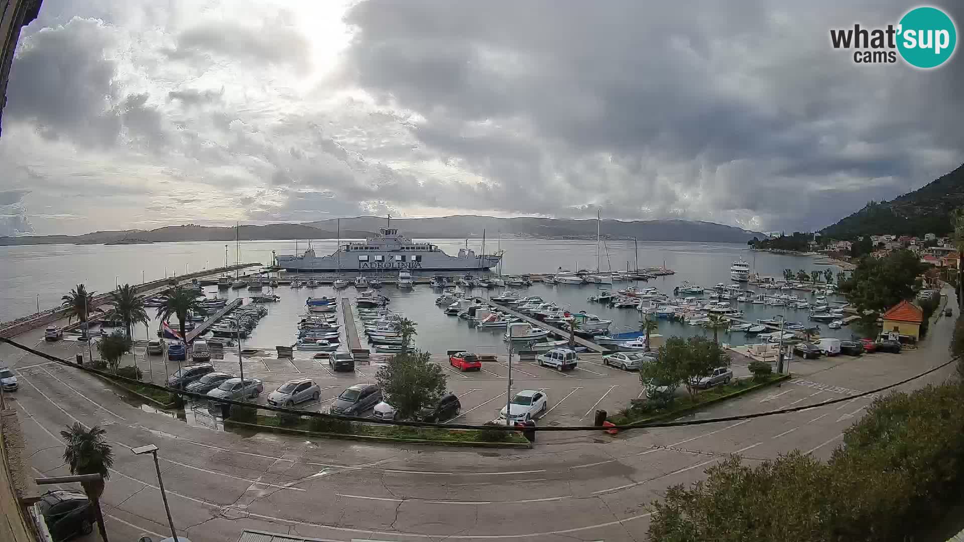 Webcam Orebić Uferpromenade – Fähre nach Korčula Live
