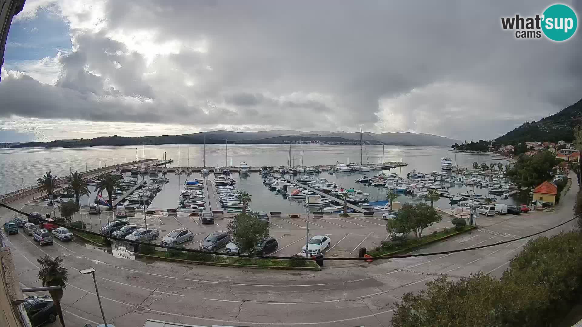 Webcam Orebić Riva – Ferry a Korčula en vivo