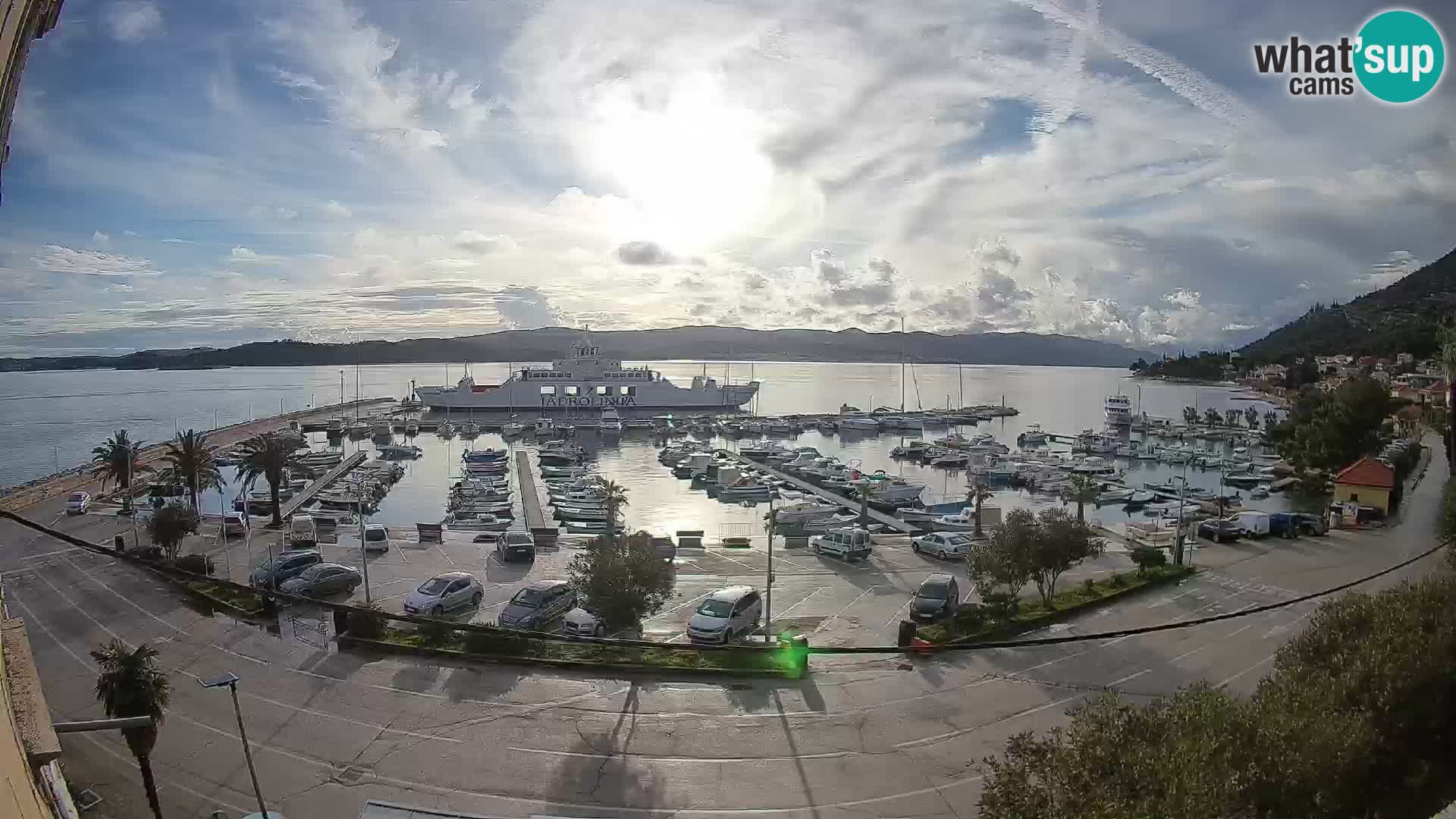 Webcam Orebić Riva – Ferry to Korčula Live