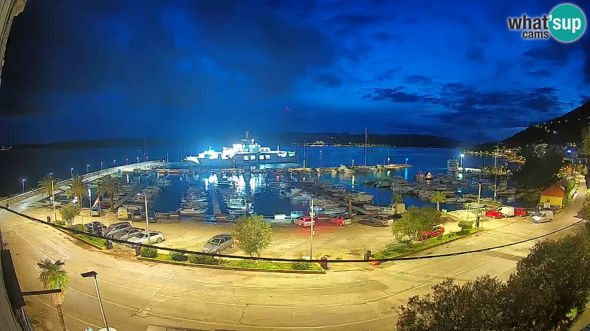 Webcam Orebić Riva – Ferry vers Korčula en direct