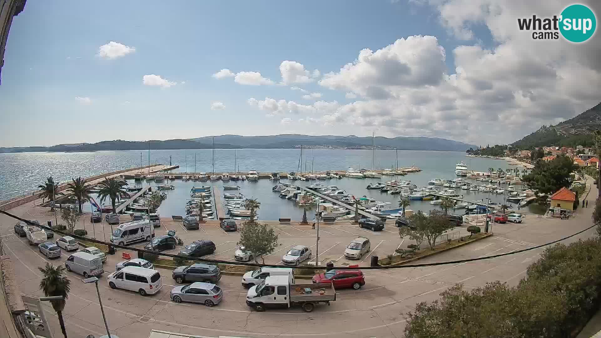 Webcam Orebić Uferpromenade – Fähre nach Korčula Live