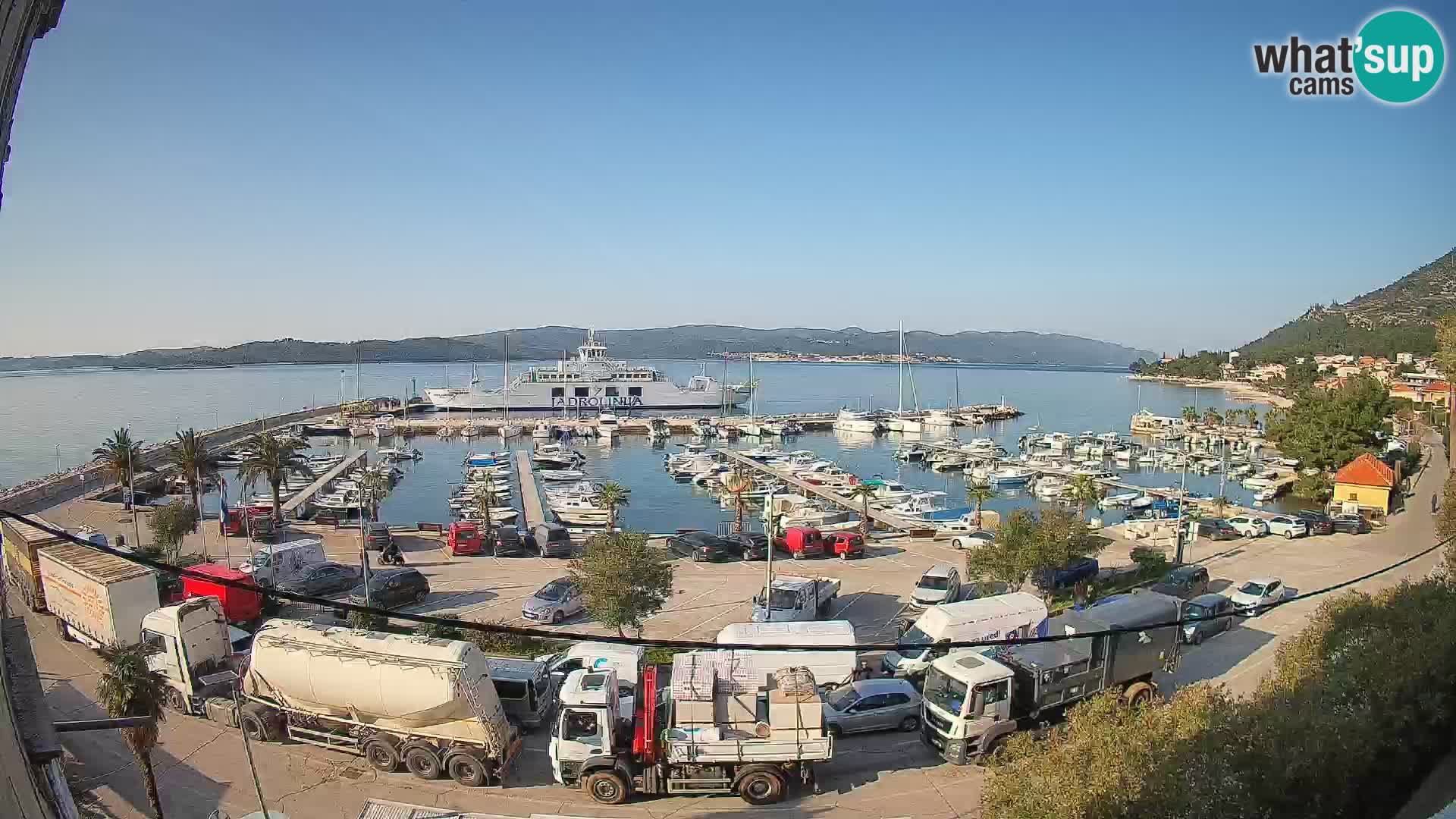 Webcam Orebić Riva – Ferry to Korčula Live