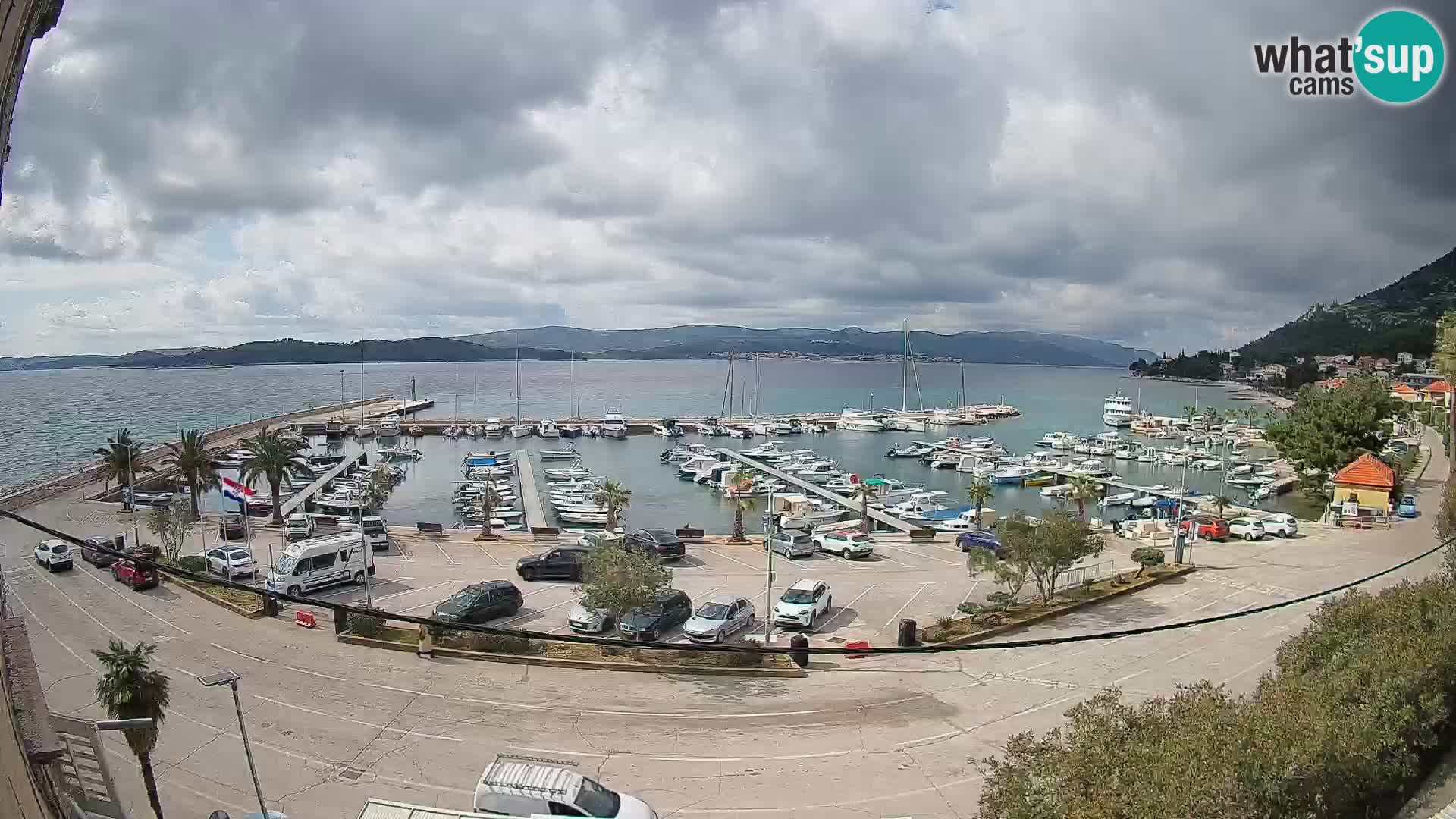 Spletna kamera Orebić Riva – Trajekt za Korčulo v živo